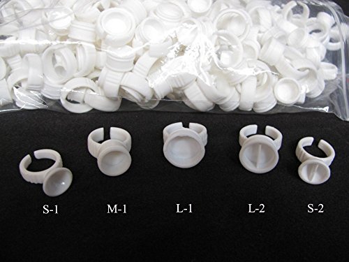 100pcs Eyelash Extension Glue Rings & Glue Holder Kit - Professional Lash Adhesive Tool Set for Salon & Home Use - Perfect for Eyelash Technicians & DIY Beauty Enthusiasts