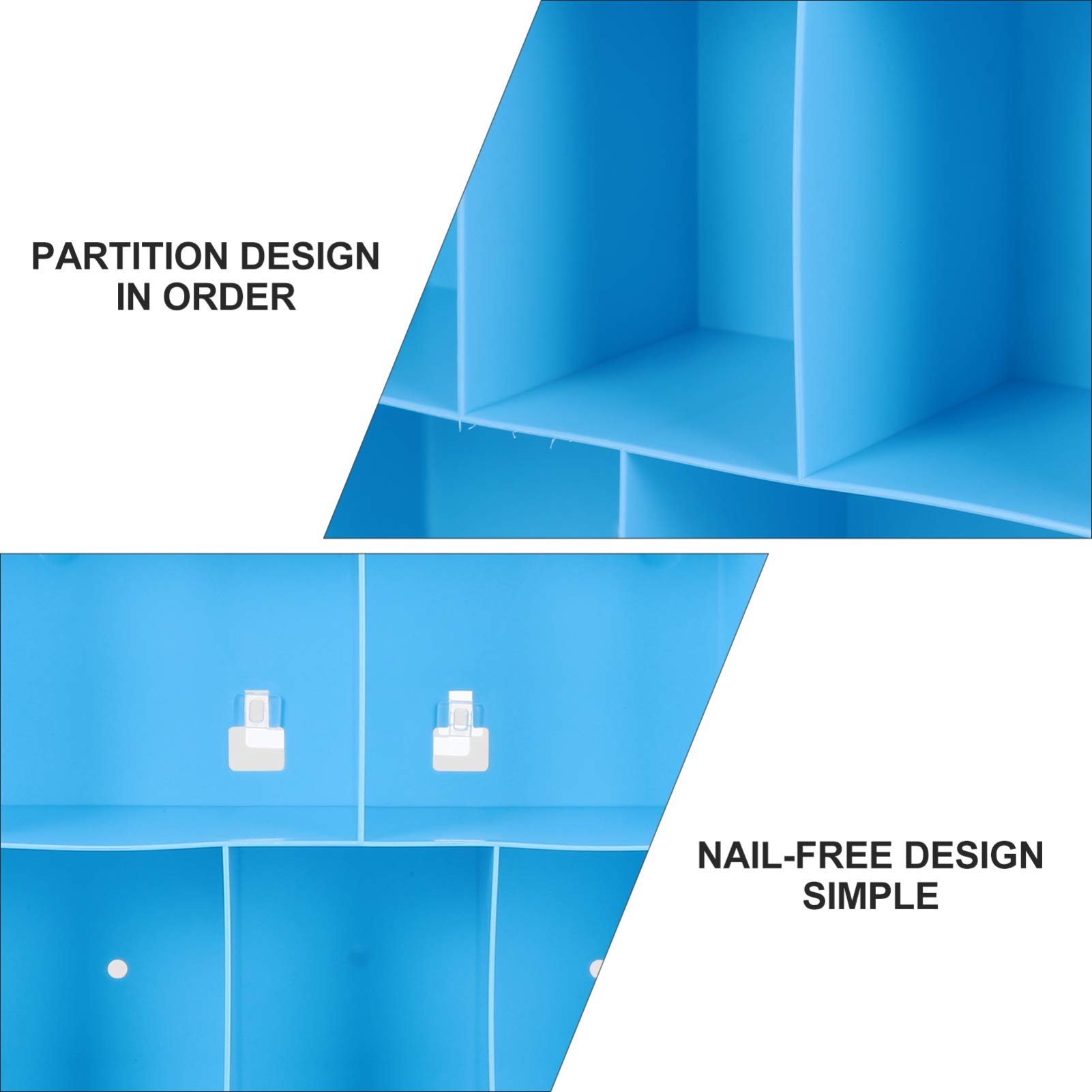 DOITOOL 1-Piece Multifunctional Wall Mounted Shelf - Bathroom Storage Rack, Hanging Organizer Holder for Kitchen, Bedroom, Office & Living Room - Space Saving Home Organization Solution