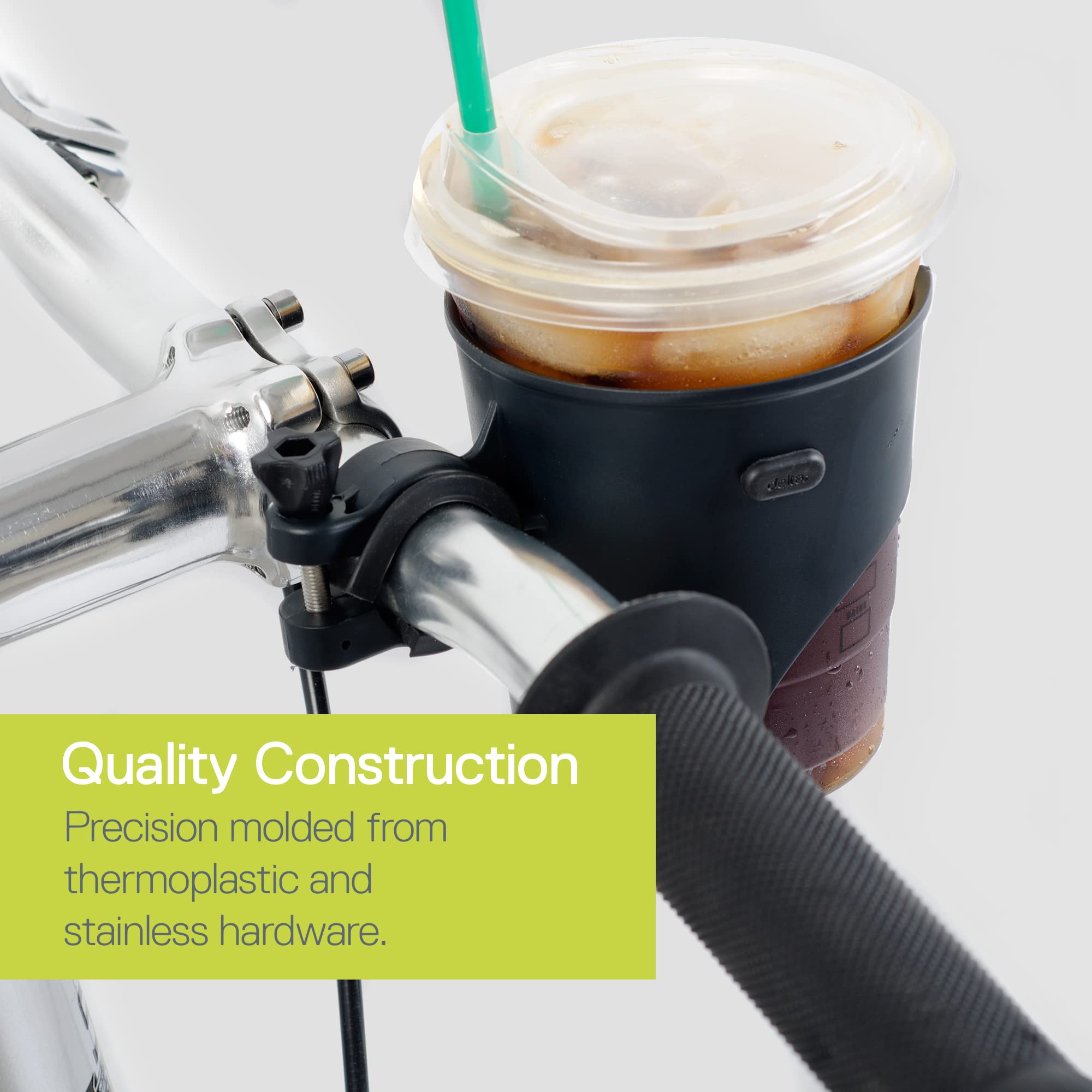 Delta Cycle Bike Cup Holder - Universal Expandable Beverage Holder for Bike Handlebars, Strollers & Walkers - Tool-Free Installation - Perfect for Cycling, Jogging & Outdoor Activities