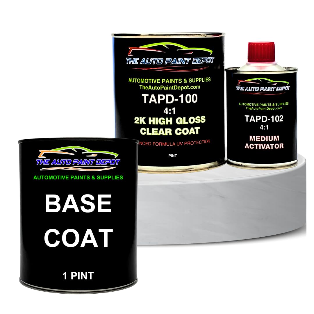 Toyota RAV4 Lunar Rock Touch Up Paint Kit (6X3 Color Code) - Scratch Repair for All Years & Models - Includes 1 Pint Base Coat & Clear Coat - Perfect for Door Dings, Rock Chips & Minor Auto Body Damage