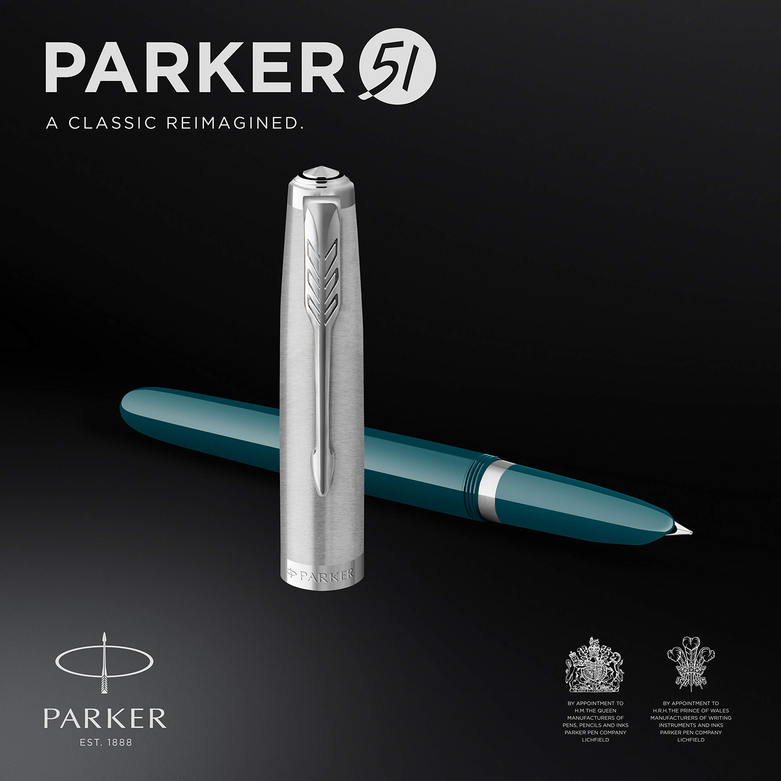 Premium Parker Sonnet Fountain Pen - Black Lacquer with Palladium Trim, Fine Nib for Smooth Writing | Ideal for Business Signatures, Calligraphy & Luxury Gift Giving