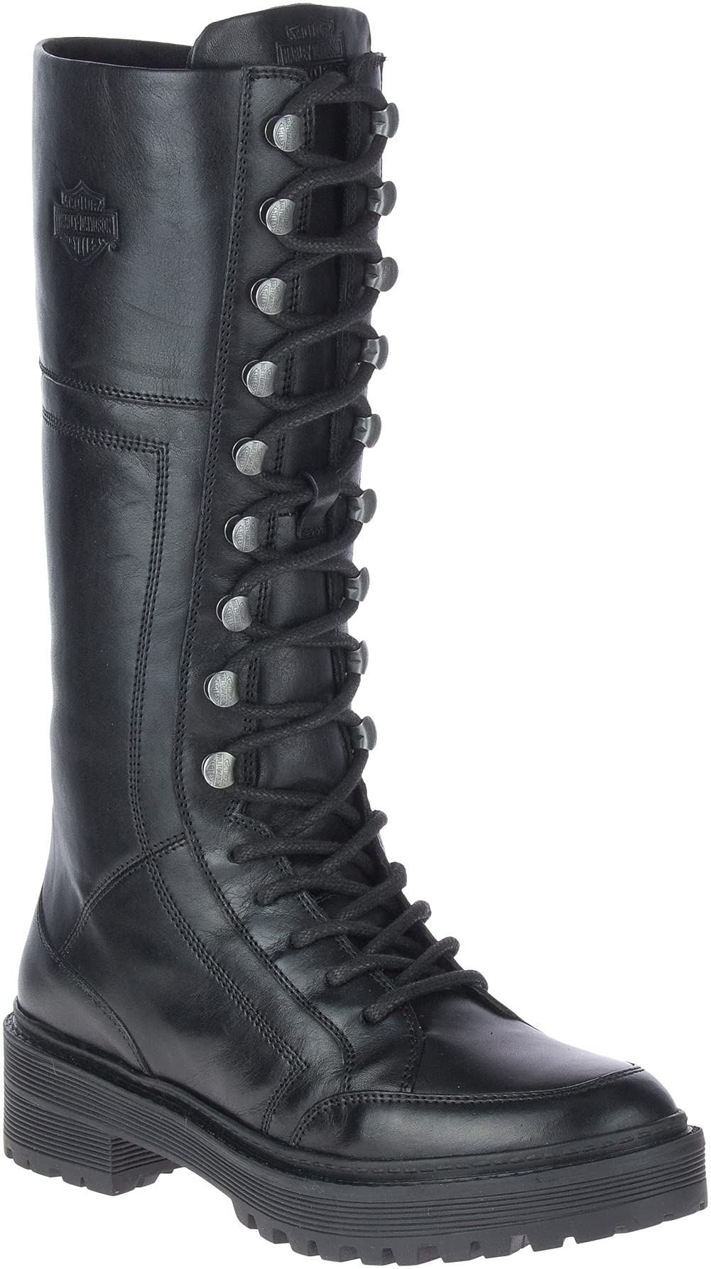 Harley-Davidson Women's Dalwood 12-Inch Lace-Up Motorcycle Boots - Durable Leather Riding Boots for Bikers & Outdoor Adventures - Perfect for Motorcycle Riding, Hiking & Casual Wear