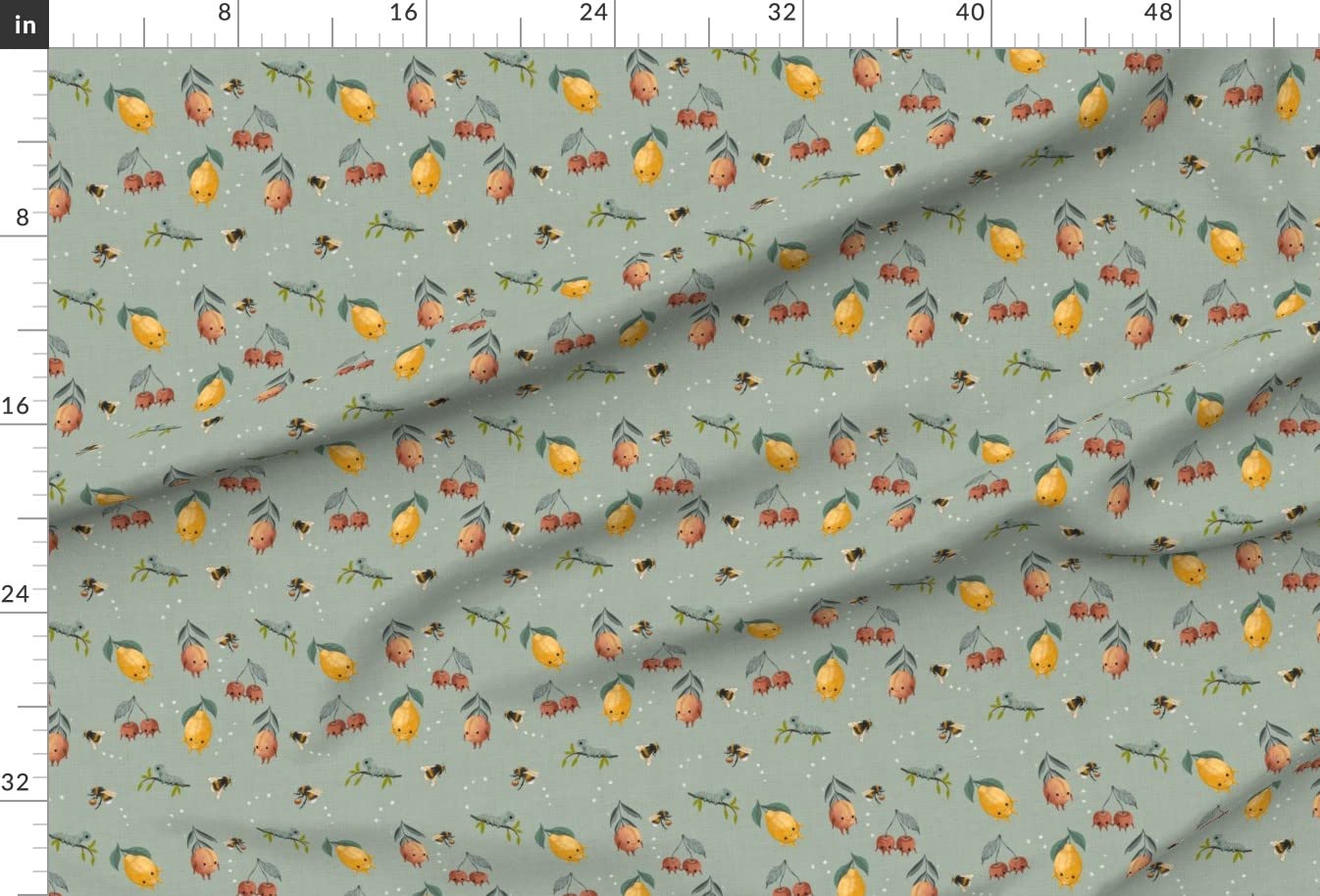 Magic Garden Blue Printed Satin Fabric Fat Quarter - Premium Sewing Material for Apparel, Lining, Fashion, Blankets & Home Decor - Perfect for DIY Crafts, Quilting & Upholstery Projects