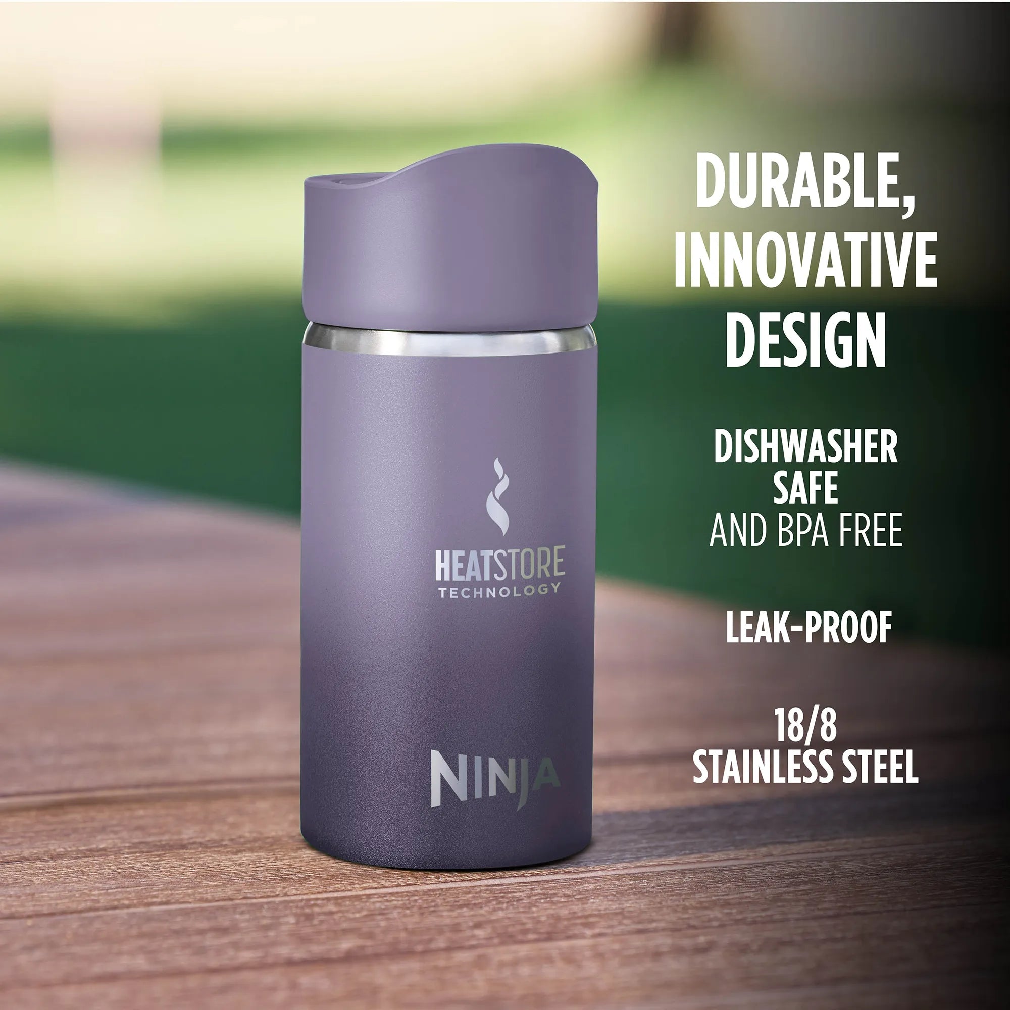 Ninja Sip Perfect 354ml Insulated Stainless Steel Water Bottle - Leak Proof, BPA Free, Keeps Drinks Hot/Cold for 24 Hours - Ideal for Gym, Hiking, Office & Travel