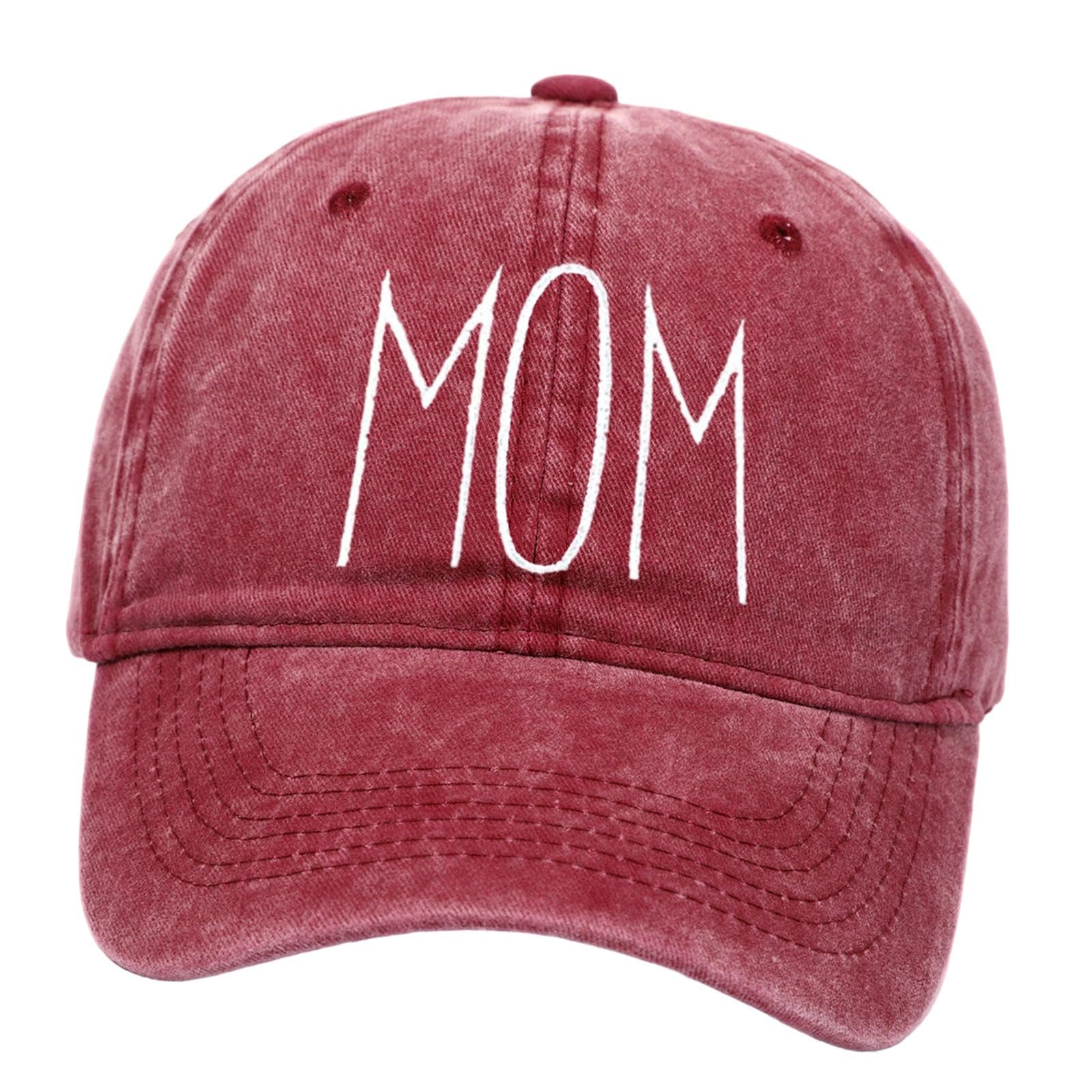 Baoblaze Embroidered Baseball Cap for Mom - Adjustable Distressed Women's Baseball Hat - Perfect for Outdoor Adventures, Mother's Day Gifts & Family Outings