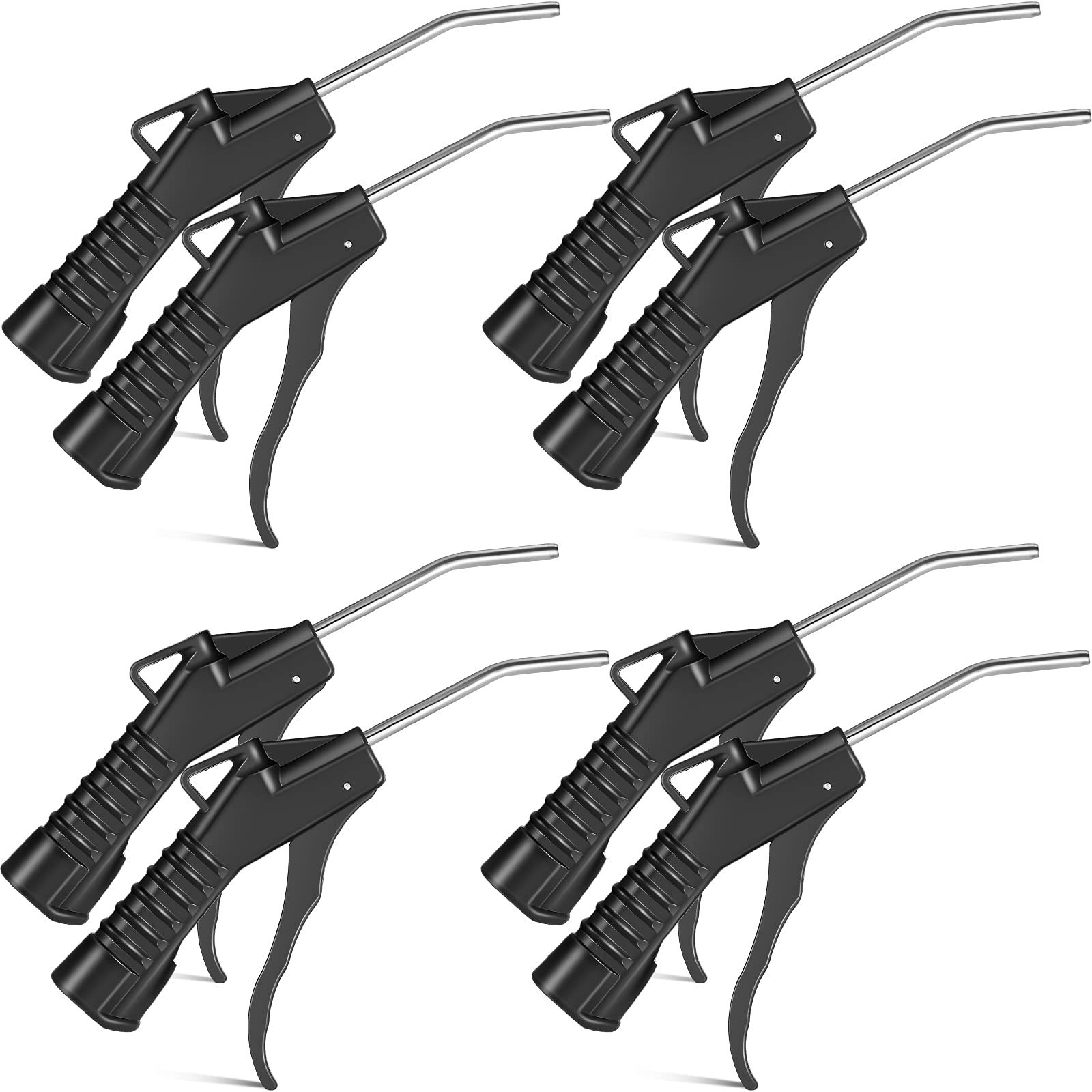 Honoson 8-Piece Power Air Nozzle Blower Gun Kit with Pistol Grip - High Pressure Air Blow Tool for Compressor - Industrial & Home Mechanics Accessories (Black) - Perfect for Dust Cleaning, Drying, and Workshop Maintenance