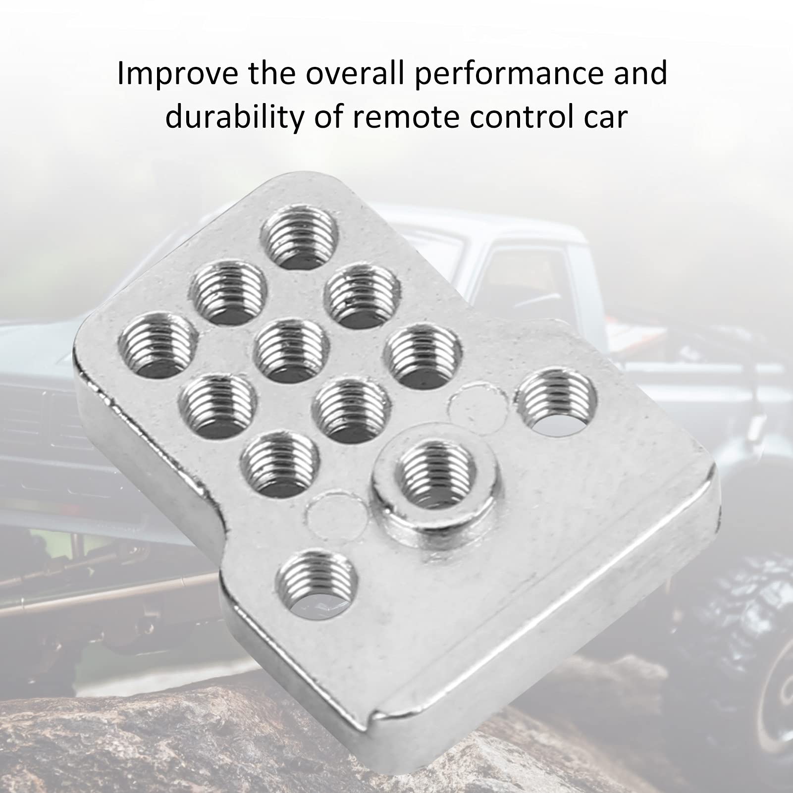Aluminum Alloy RC Shock Absorber Mount Upgrade Part - Compatible with WPL C14/C24/MN D90 RC Toy Cars - Durable & Lightweight for Off-Road RC Crawler Racing (White)