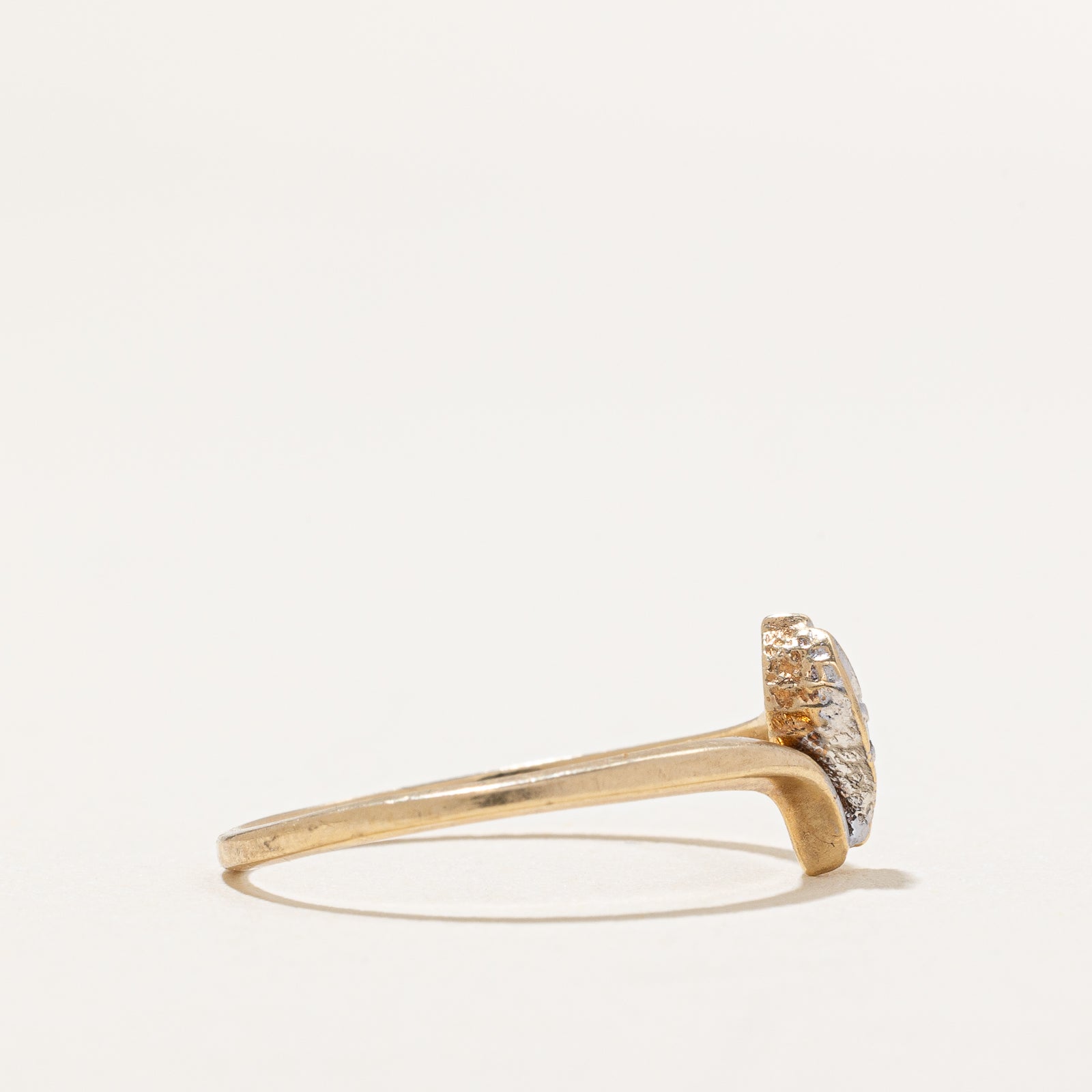 0.02ctw Diamond Bypass Ring - Size 6 | Elegant Wedding Band, Anniversary Gift for Her, Promise Ring for Women | Perfect for Engagements, Proposals & Special Occasions