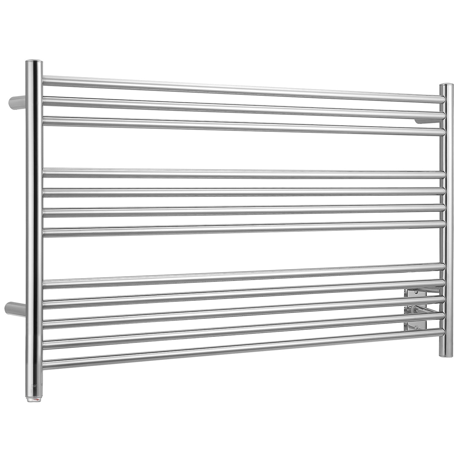 Ancona Amplia Dual 12 Bar Hardwired & Plug-in Chrome Towel Warmer - Premium Bathroom Heated Towel Rack for Spa, Luxury Home & Hotel Use