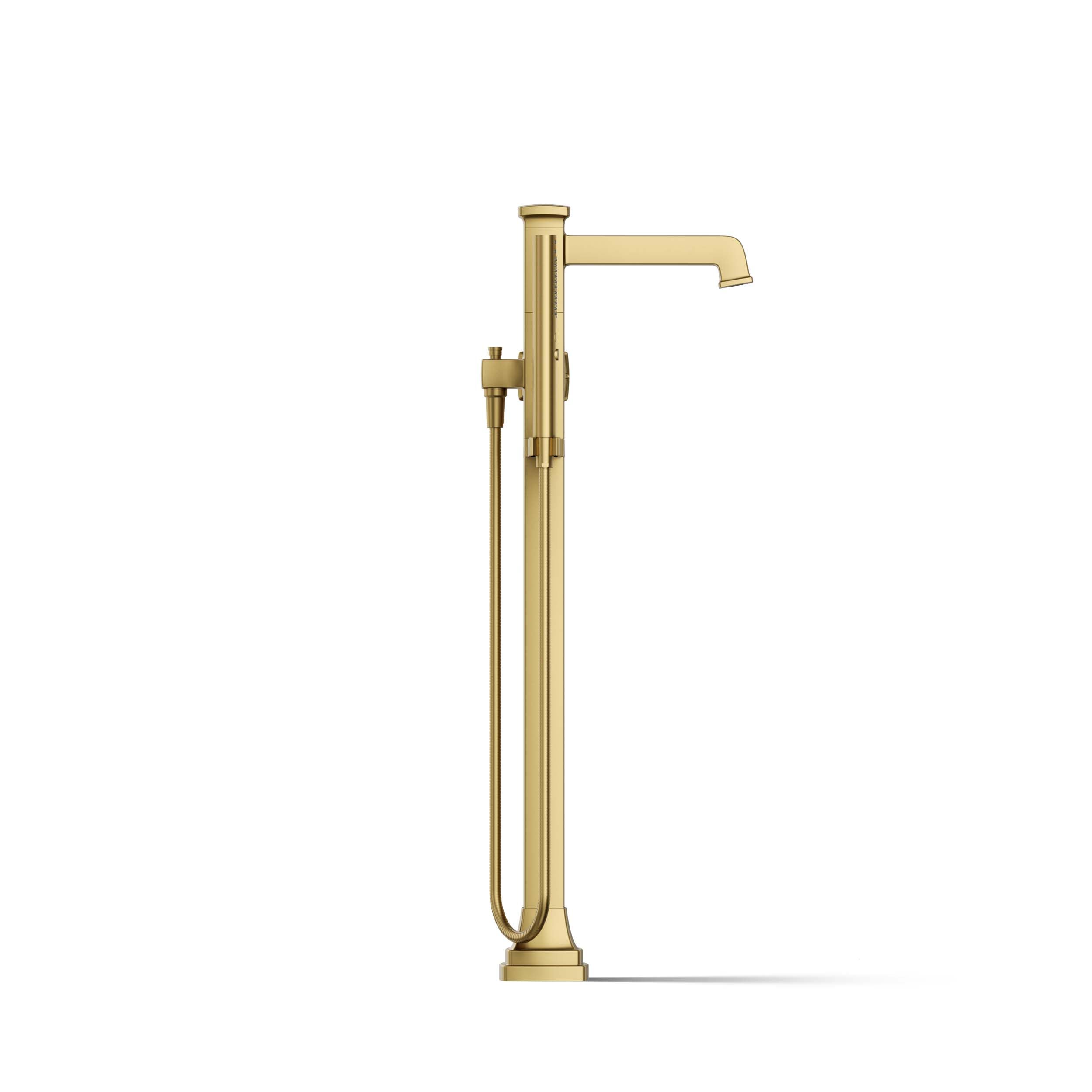 KOHLER RIFF® Freestanding Bathroom Faucet Trim - Modern Matte Black Bathroom Sink Faucet for Vanity, Vessel Sink, and Luxury Home Decor