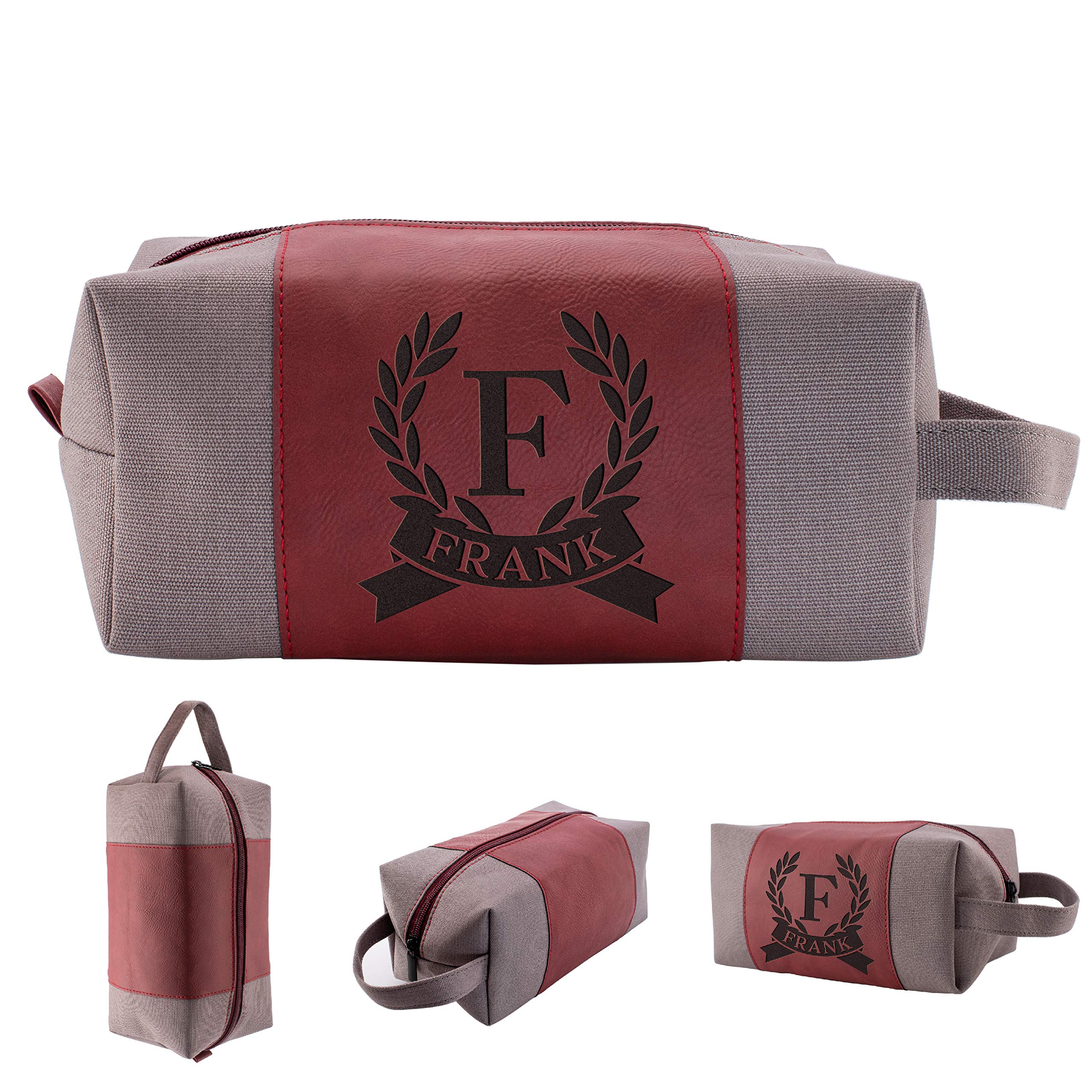 Personalized Toiletry Bag for Men - 12 Unique Designs | Waterproof Canvas Shaving Dopp Kit | Ideal Dad Gifts & Travel Essentials | Perfect for Business Trips, Gym, Camping & Vacation