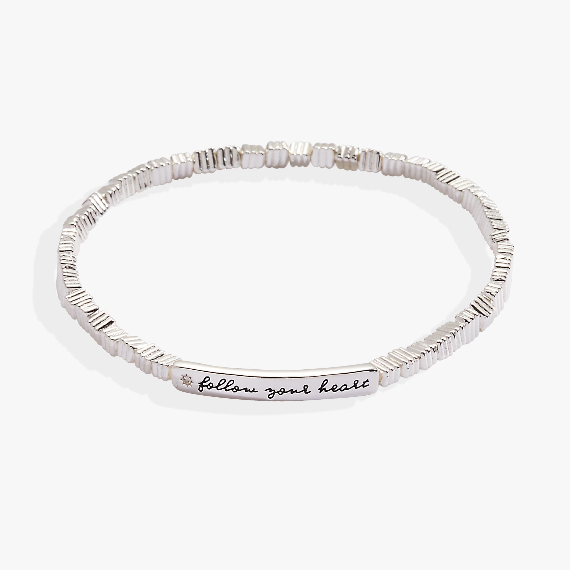 Follow Your Heart Stretch Bracelet - Adjustable Elastic Beaded Bracelet for Women - Perfect for Yoga, Meditation & Everyday Wear