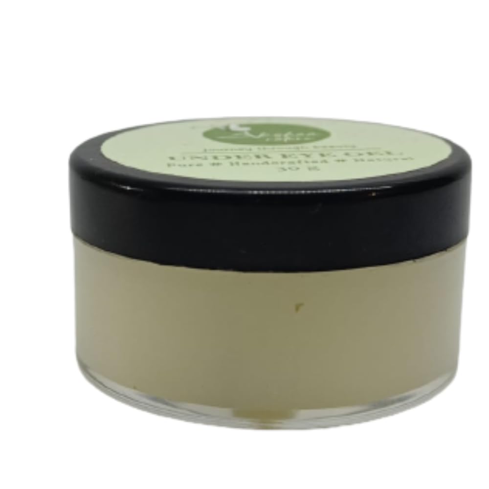 Akshaa Natural Under Eye Gel Cream - Reduces Dark Circles, Puffiness, Fine Lines & Wrinkles | With Frankincense Oil | Handcrafted 30gm | Perfect for Night Routine & Travel Skincare