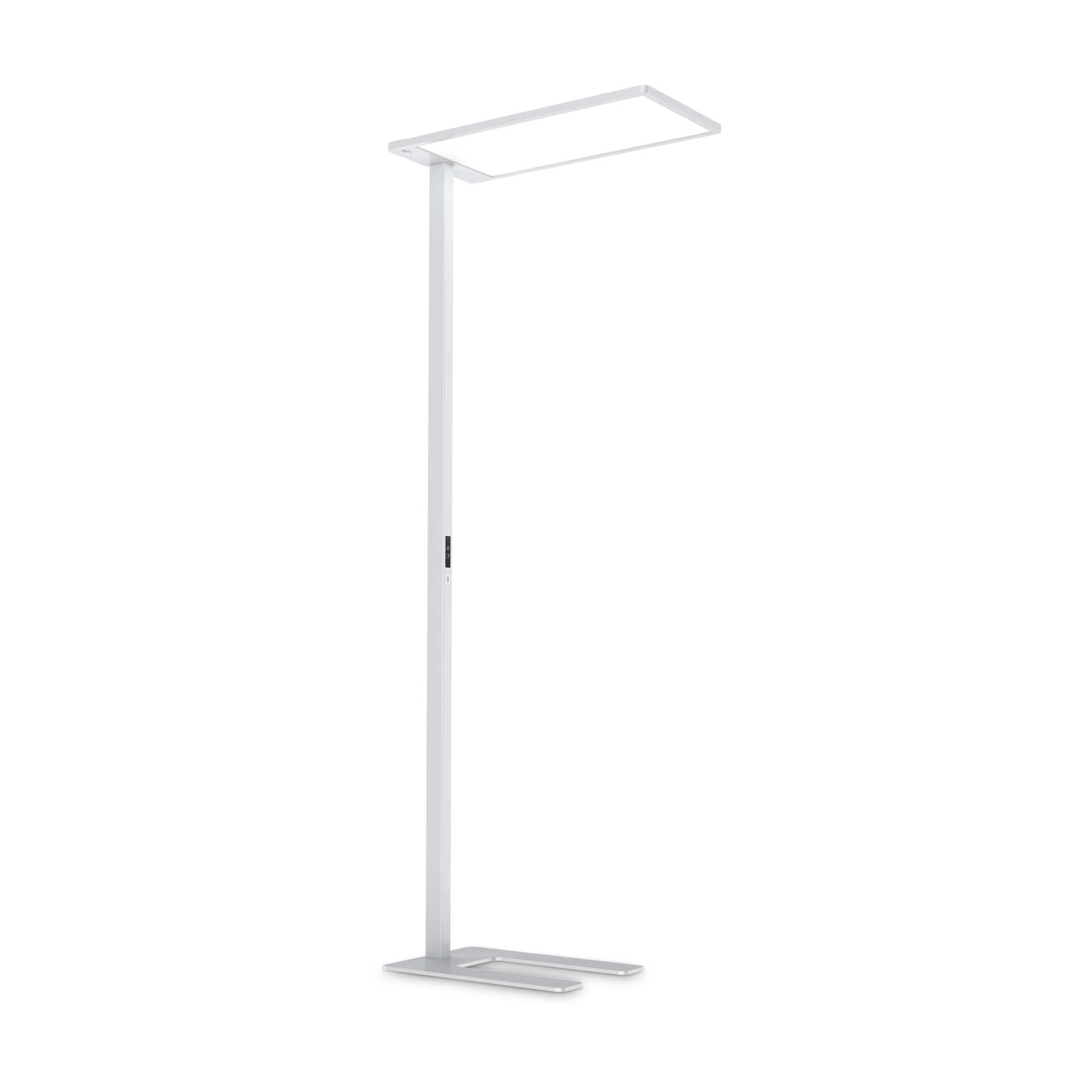 3000K/4000K LED Floor Lamp with Adjustable Brightness - Black & White Finish for Living Room, Bedroom, or Office Lighting