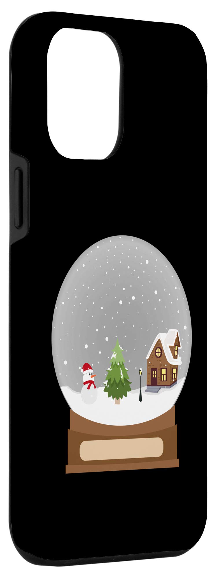 iPhone 12 Pro Max Christmas Snow Globe Winter Tree Snowman Phone Case - Holiday Gift for iPhone 12 Pro Max Users - Perfect for Christmas Decorations & Winter Celebrations