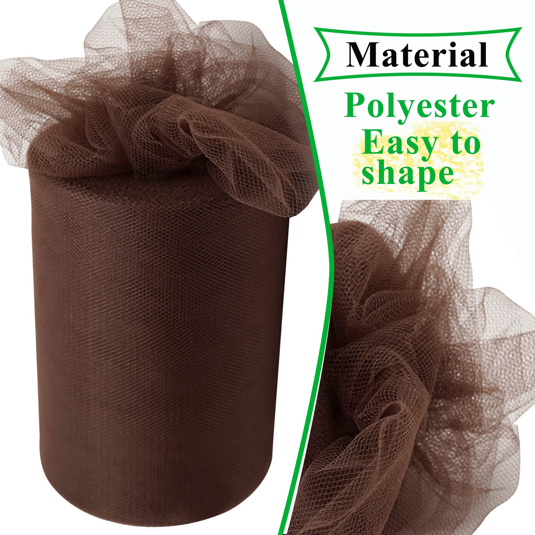 Brown Tulle Fabric Rolls 6