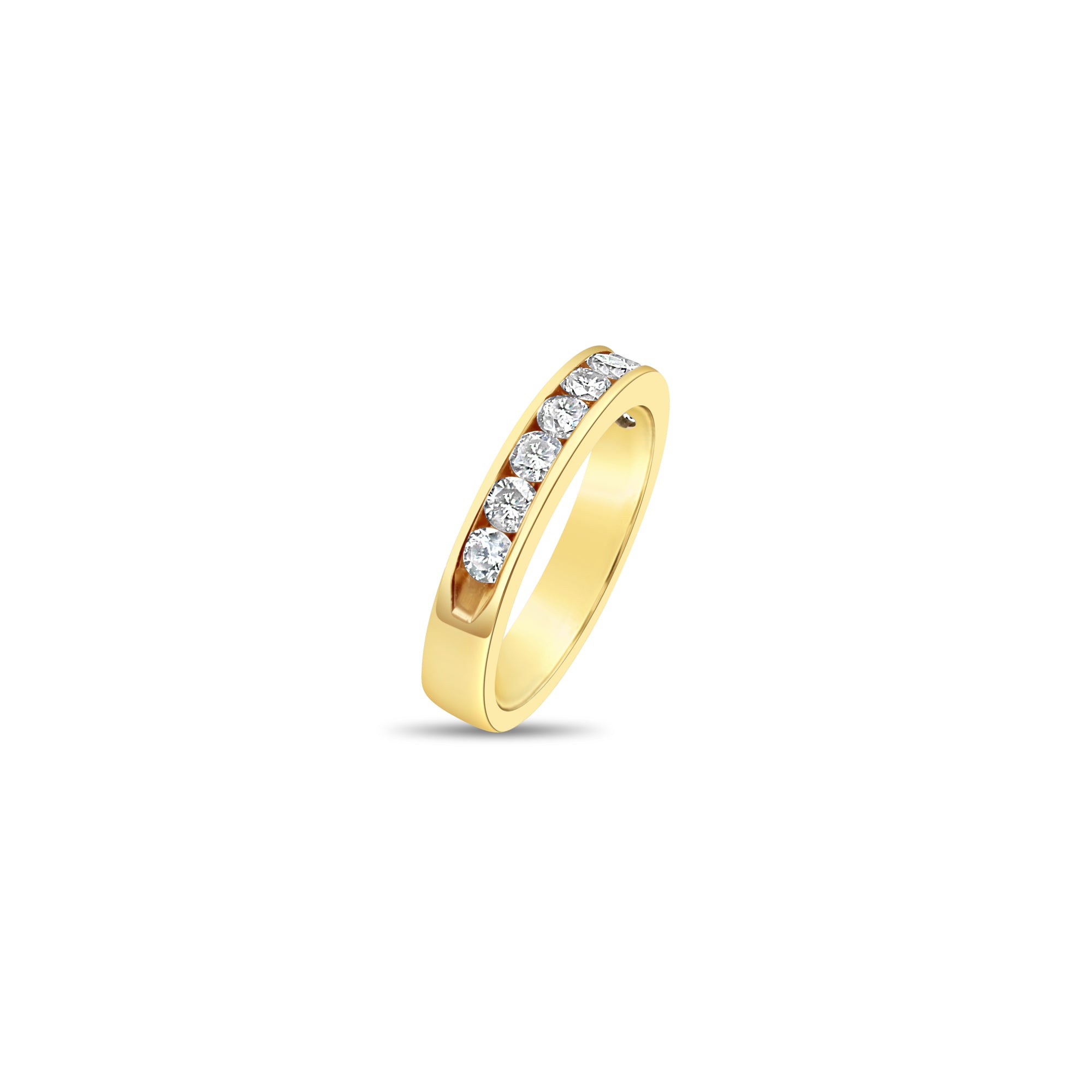 3.5MM Three Quarter Diamond Wedding Band - Elegant Half Eternity Ring for Women, Perfect for Anniversaries, Engagements & Bridal Jewelry Gifts