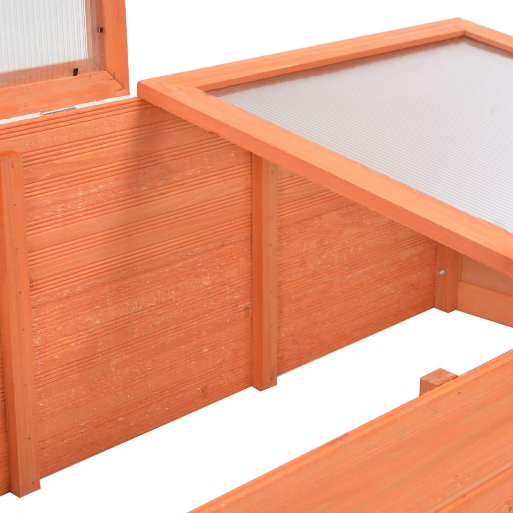Portable Wooden Greenhouse for Plants - 39.4x19.7x13.4 Inch Raised Garden Planter Stand with Cooling Protection - Indoor Outdoor Decor for Home, Patio & Balcony Gardening