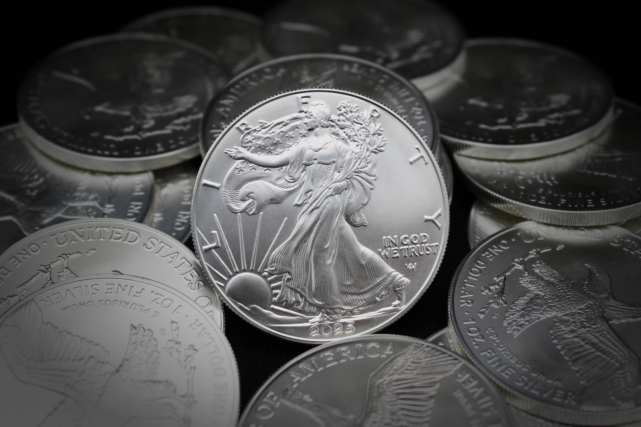 2025 American Silver Eagle Coins (5-Pack) - 1 oz .999 Fine Silver Brilliant Uncirculated BU with COA - Perfect for Investment, Collecting & Gift Giving