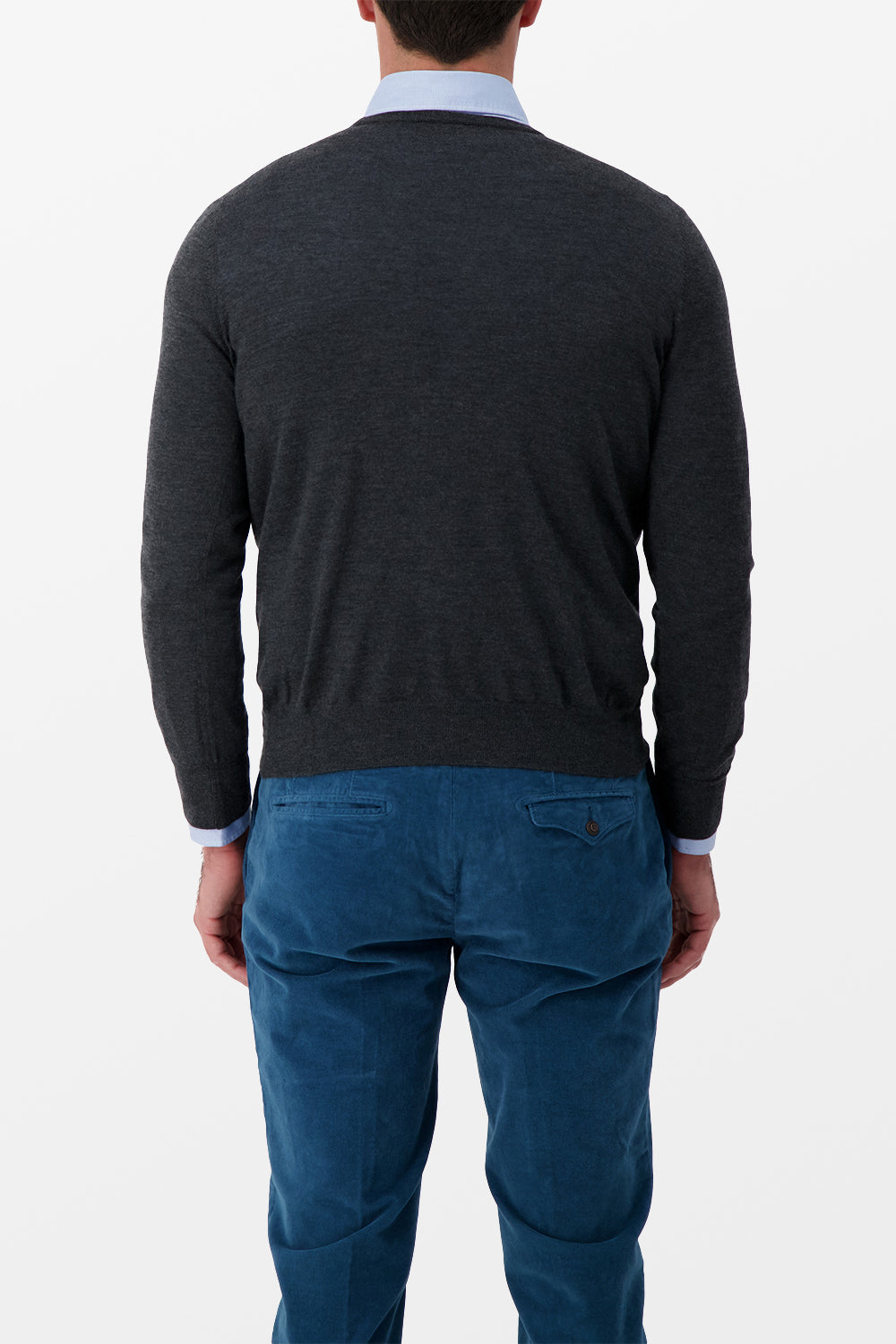 Barba Napoli Grey Cashmere Sweater for Men - Premium Soft Winter Knitwear | Perfect for Office, Date Night & Holiday Outfits