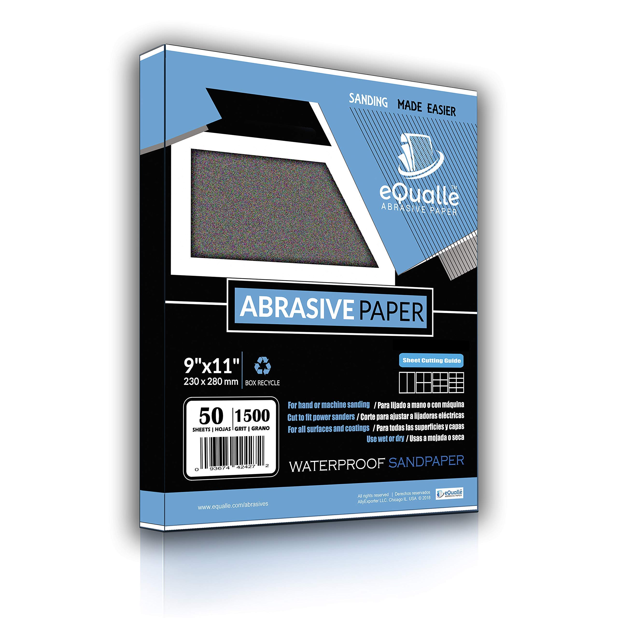 Premium Sandpaper Bundle - 2 Packs (50 Sheets Each) | 1500 & 240 Grit for Woodworking, Metal Polishing & Automotive Refinishing | Wet/Dry Use for Smooth Finishing