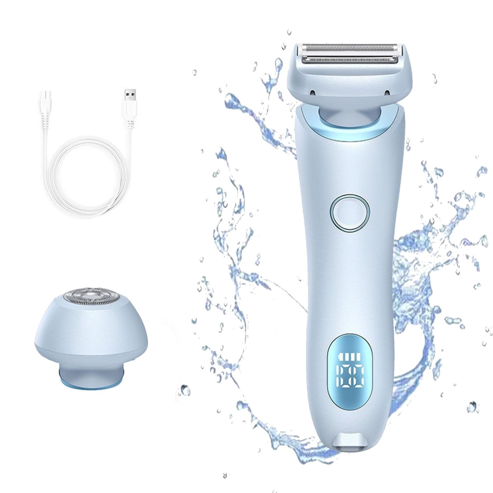 Dusk Glide Pro 3.0 Electric Razor for Women - Waterproof Wet & Dry 2-in-1 Shaver with Blue Design | Smooth Legs, Underarms & Bikini Line | Perfect for Shower, Travel & Quick Hair Removal