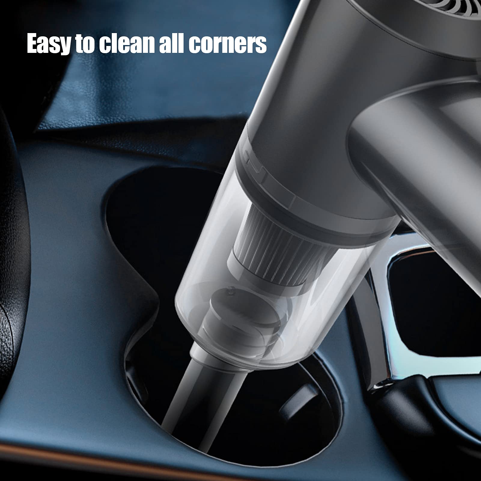 **Sonew Handheld Vacuum Cleaner - Mini Cordless Rechargeable Vacuum with Transparent Storage | Portable & Lightweight for Home, Office, Salon, Barber, Car, Pet Hair | Perfect for Quick Cleanups & Small Spaces**
