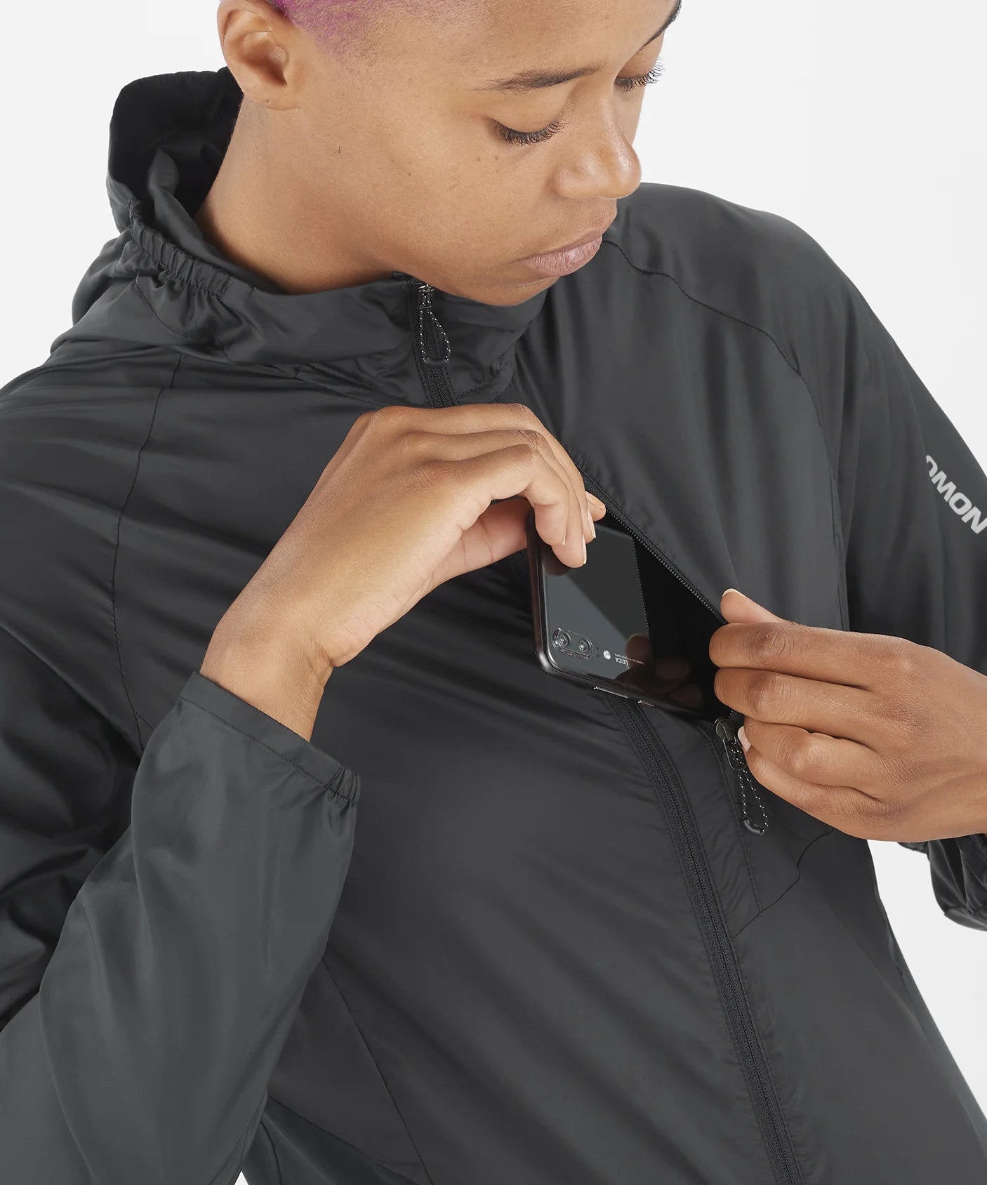 Bonatti Women's Cross Wind Jacket Hoodie - Lightweight Waterproof Windbreaker for Hiking, Running & Outdoor Activities