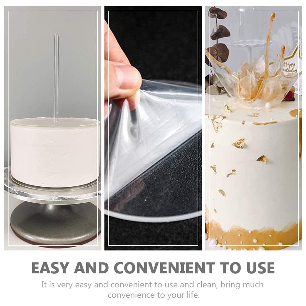 FOMIYES 10-Piece Acrylic Cake Pan Set - Round Disk Cake Scraper, Icing Smoother & Baking Tools for Professional & Home Bakers - Perfect for Smoothing Frosting, Decorating Cupcakes & DIY Cake Making