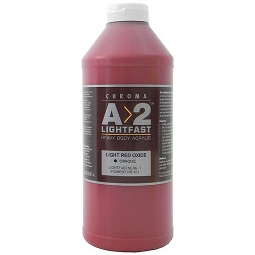 Premium A2 Lightfast Heavy Body Acrylic Paint - 1 Litre (33.8 oz) Light Red Oxide - Professional Artist Quality for Canvas, Murals & DIY Home Decor Projects