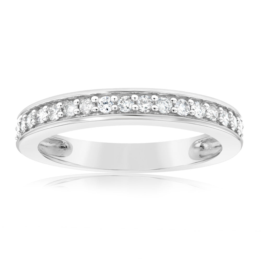 1/4 Carat Diamond Eternity Ring in 10K White Gold - Perfect for Anniversaries, Engagements & Special Occasions