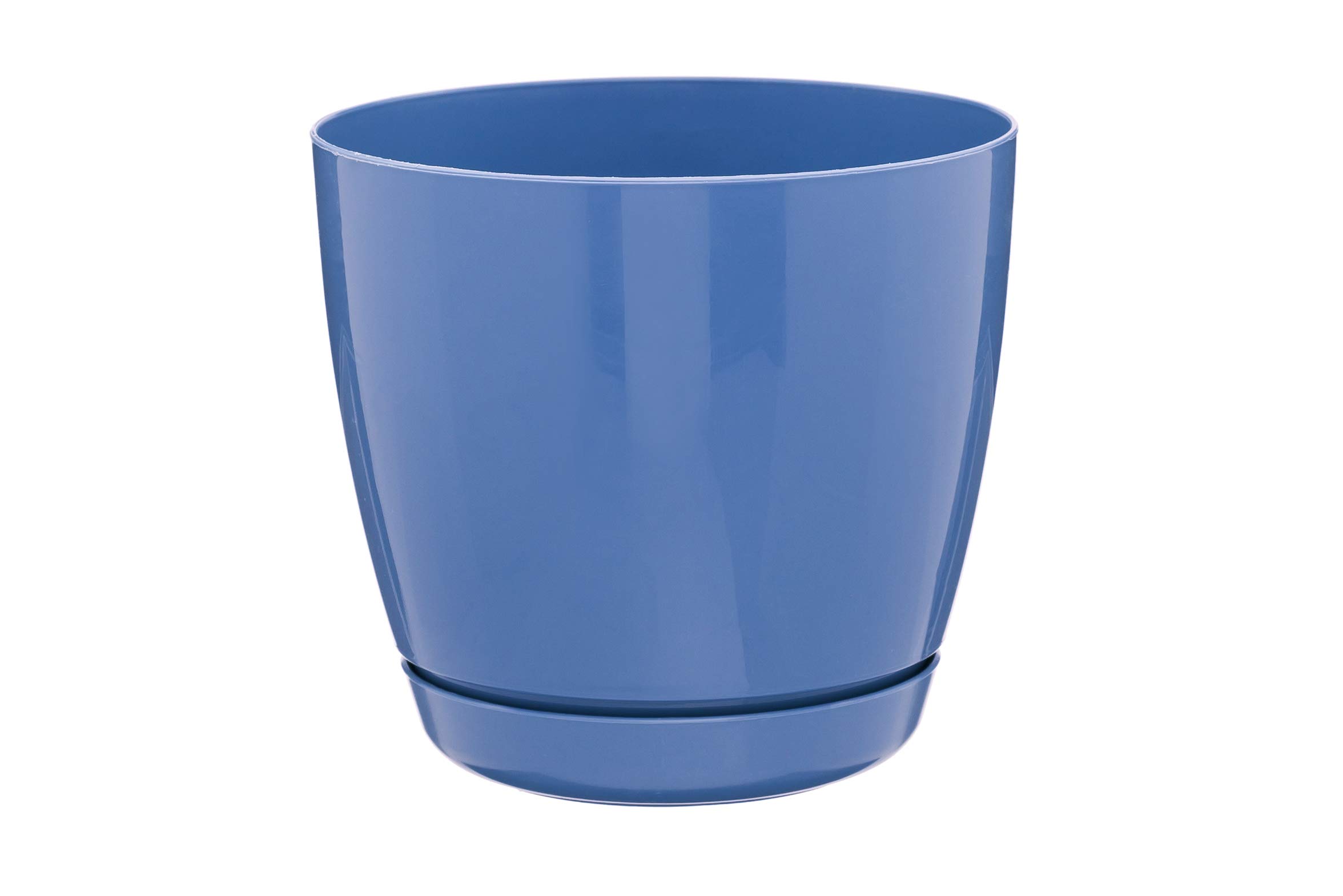 14cm Multicolor Floris Planter with Drainage Plate - 1.5L Capacity - Perfect for Indoor Plants, Succulents & Home Decor