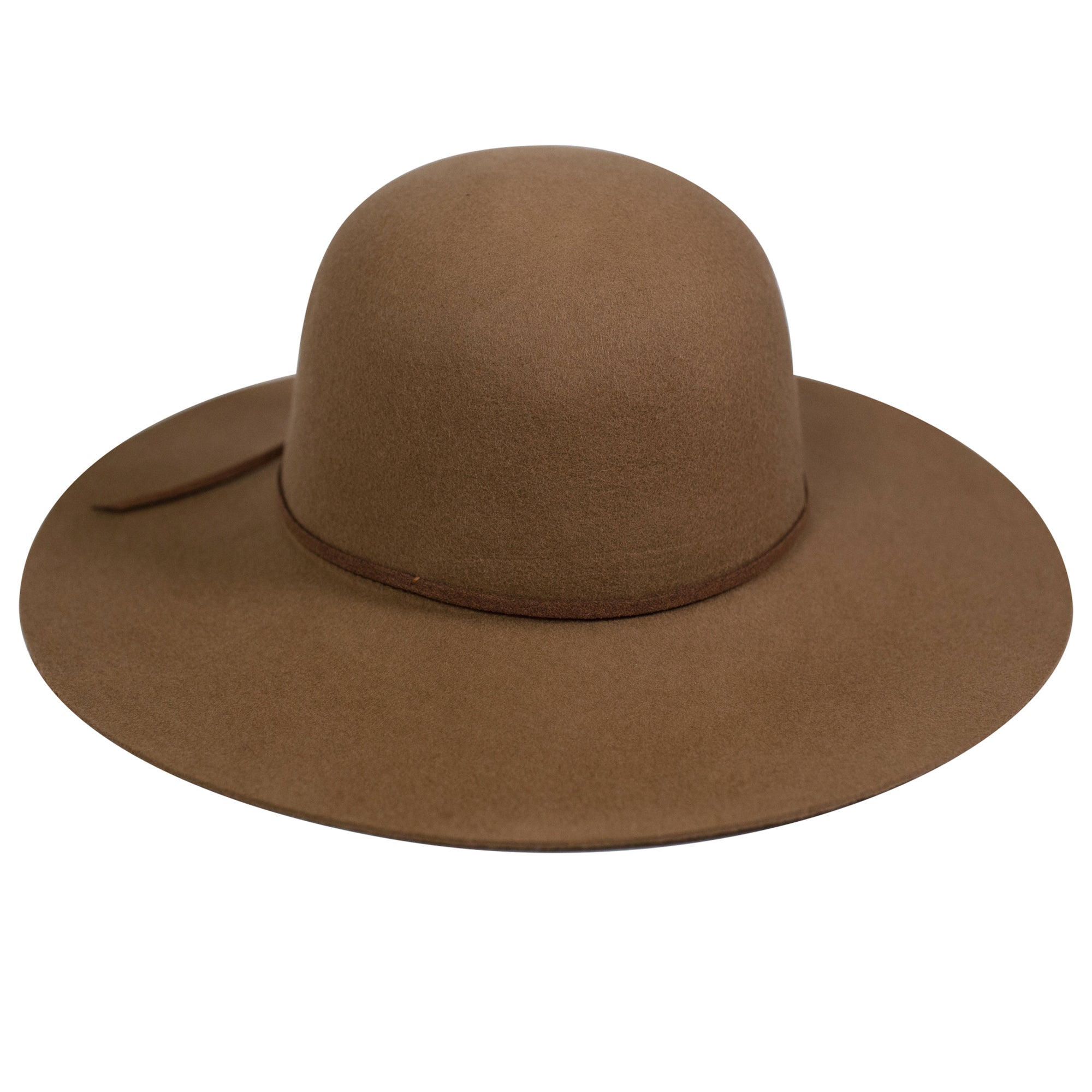 Head West Women's Floppy Hat with Round Crown and Faux Suede Band - Stylish Sun Hat for Beach, Outdoor and Summer Fashion