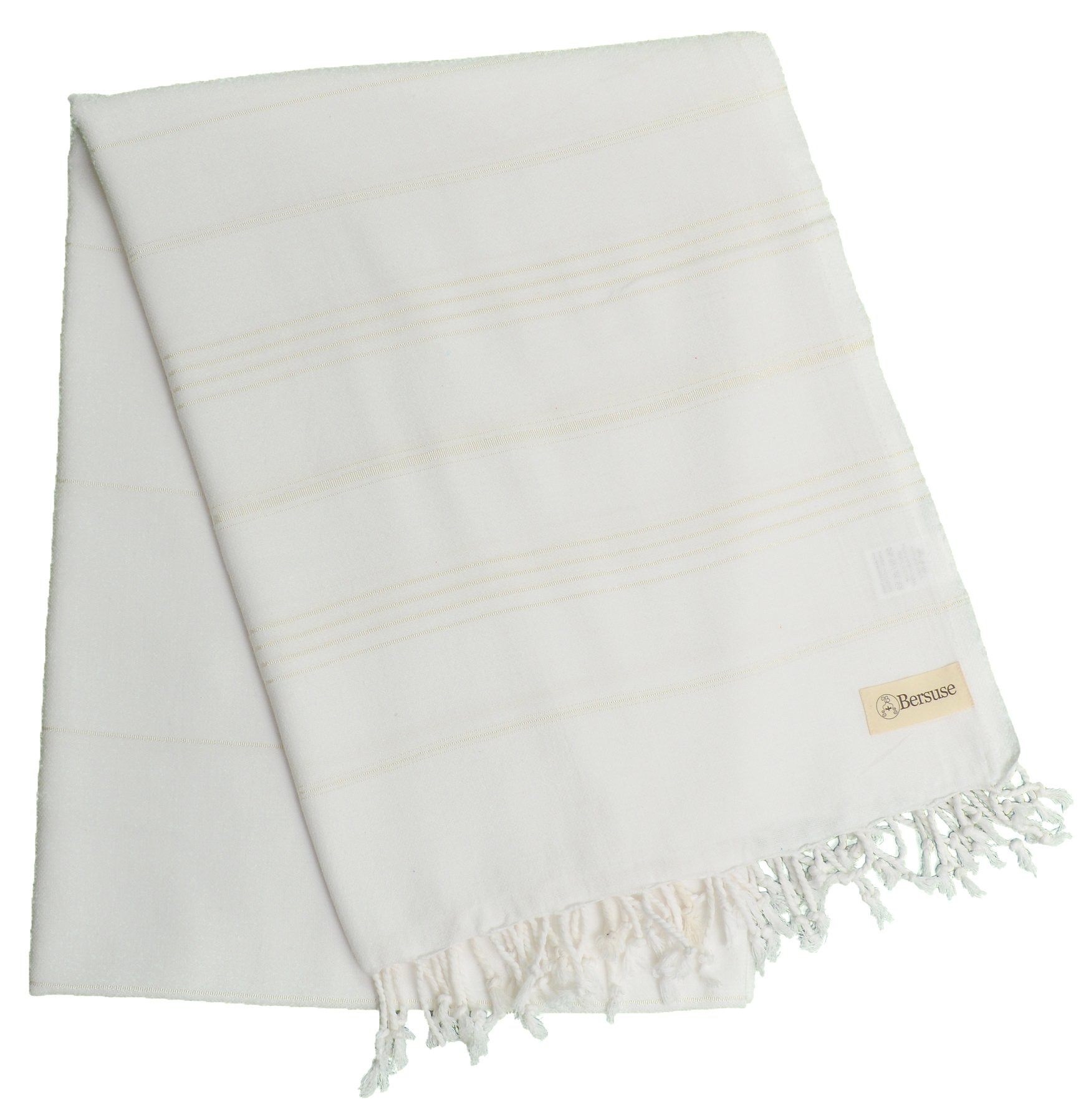 Premium 100% Cotton Turkish Peshtemal Towel - Extra Large 61x82 Inches, Quick-Dry Lightweight Beach Blanket & Throw Blanket (Set of 3, White) | Perfect for Beach, Pool, Yoga, Travel & Home Decor