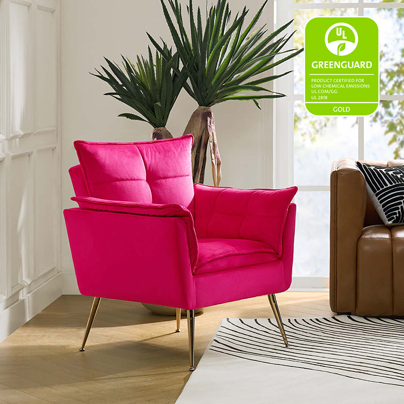 Jaxon Plush Armchair - Ultra Soft Comfortable Lounge Chair for Living Room, Bedroom, or Office - Perfect for Relaxing, Reading & Napping