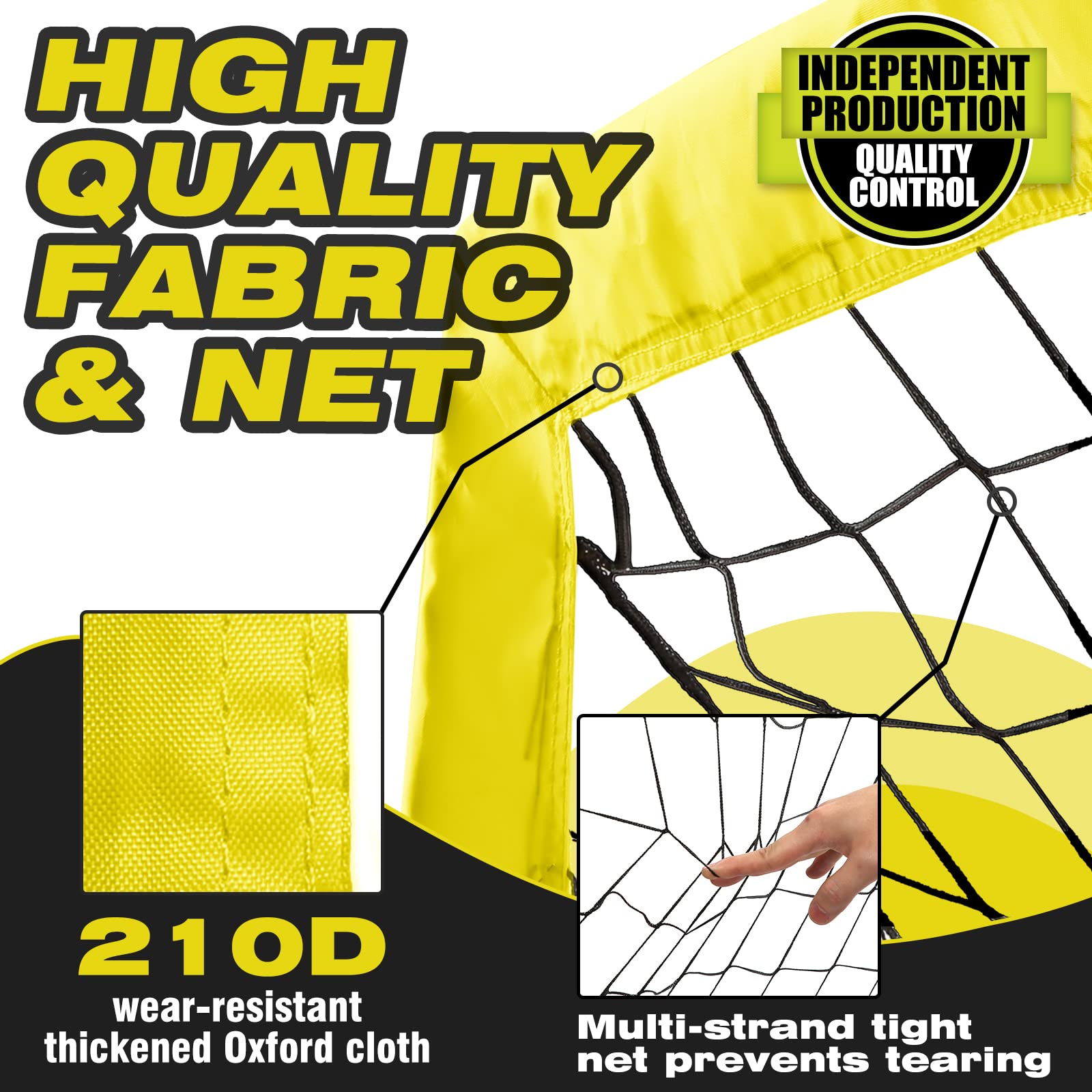 Foldable Soccer Goal for Kids & Adults - 5x3, 6x4, 9x5FT Portable Soccer Net with Carrying Bag - Perfect for Backyard Training, Youth Soccer Practice & Outdoor Sports Games