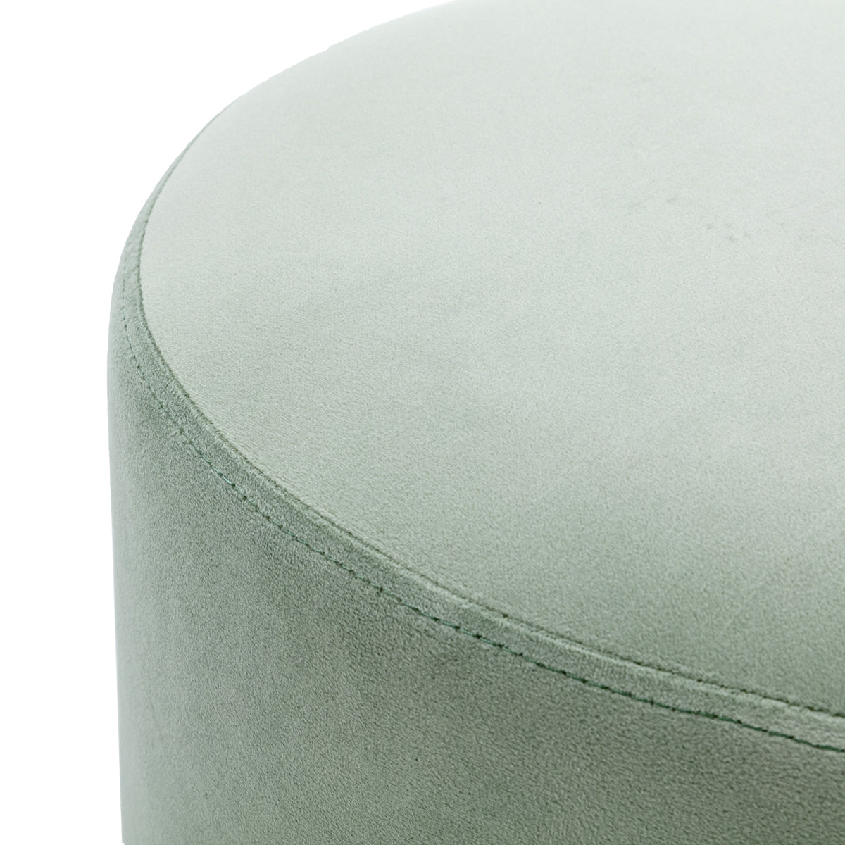 Juliette Velvet Ottoman Stool 16 Inch Round Footrest Pouf - Perfect for Living Room, Bedroom, or Nursery Decor