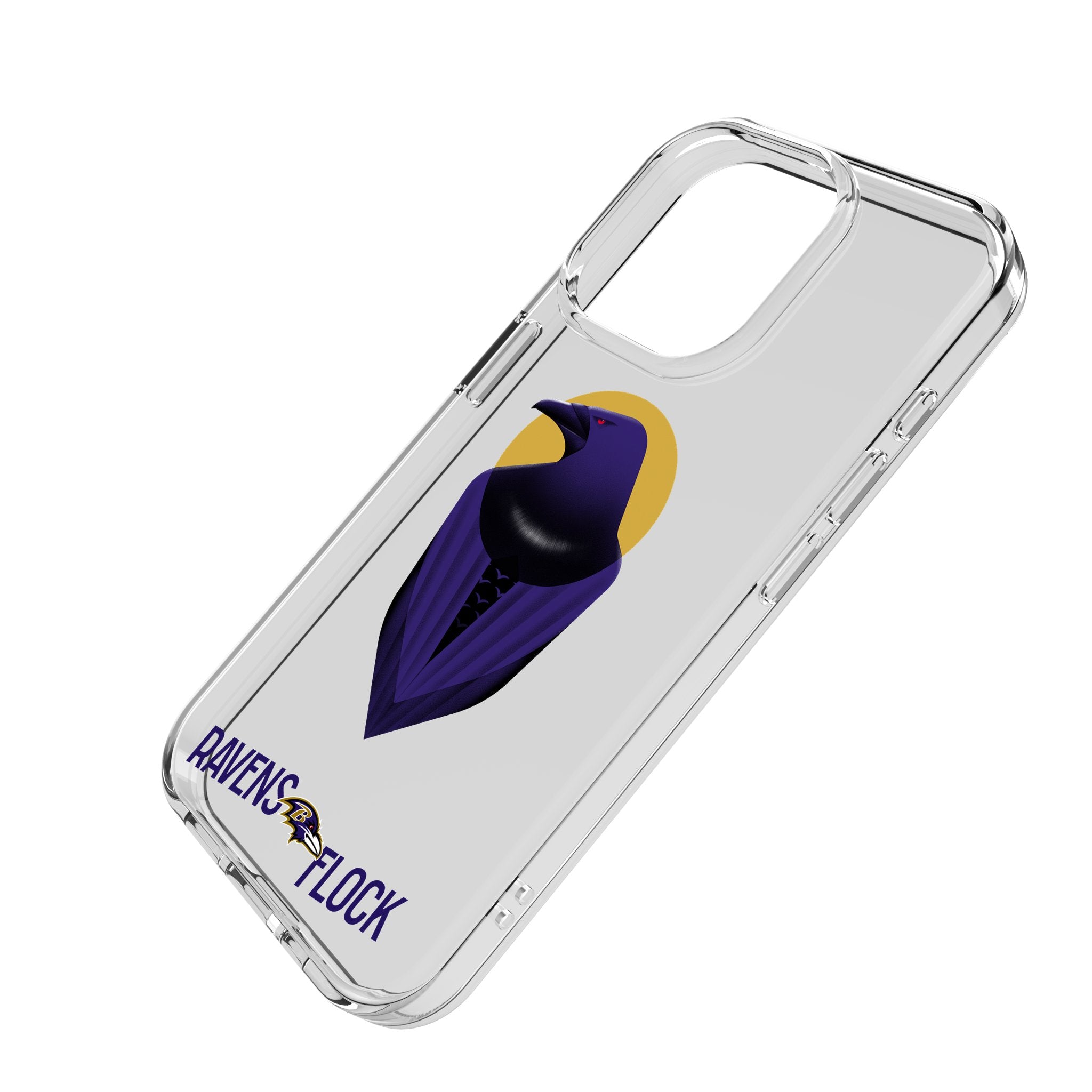 Baltimore Ravens 2024 Edition Clear Shockproof Phone Case for iPhone 15/14/13/12 Pro Max - Show Team Spirit with Durable Protection for Work, Travel & Game Day