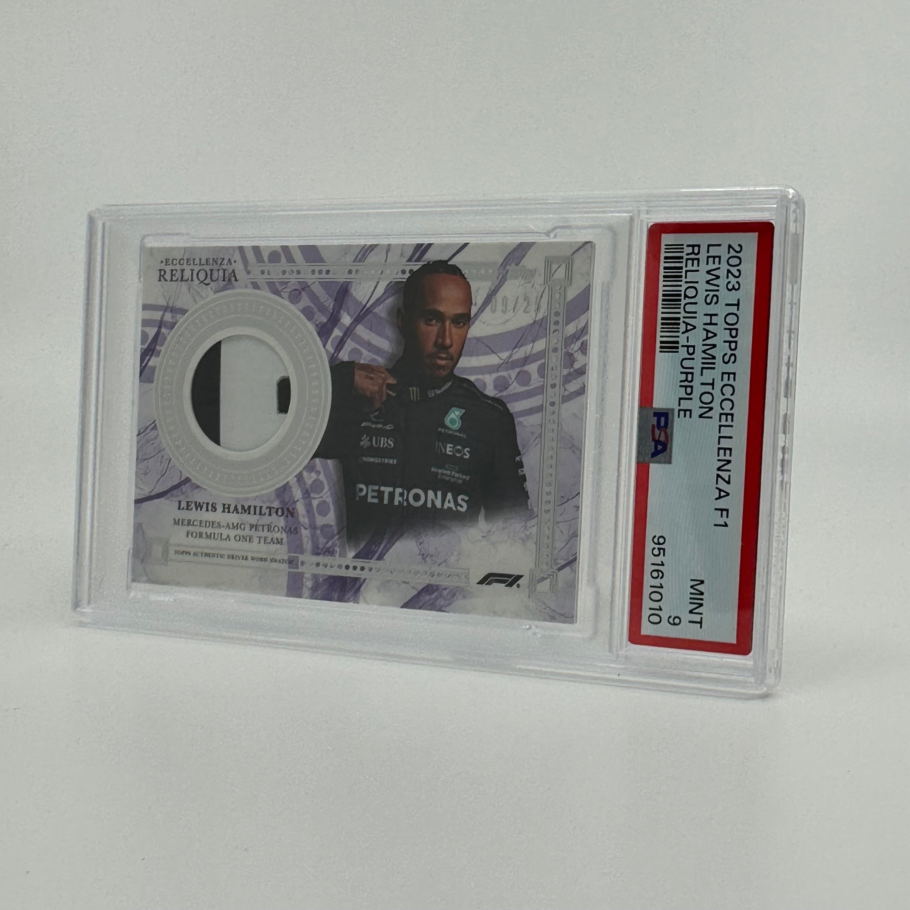 2023 Topps Eccellenza Lewis Hamilton Purple Relic PSA 9 - Rare F1 Racing Memorabilia for Collectors & Hamilton Fans - Perfect for Display, Investment & Racing Enthusiasts