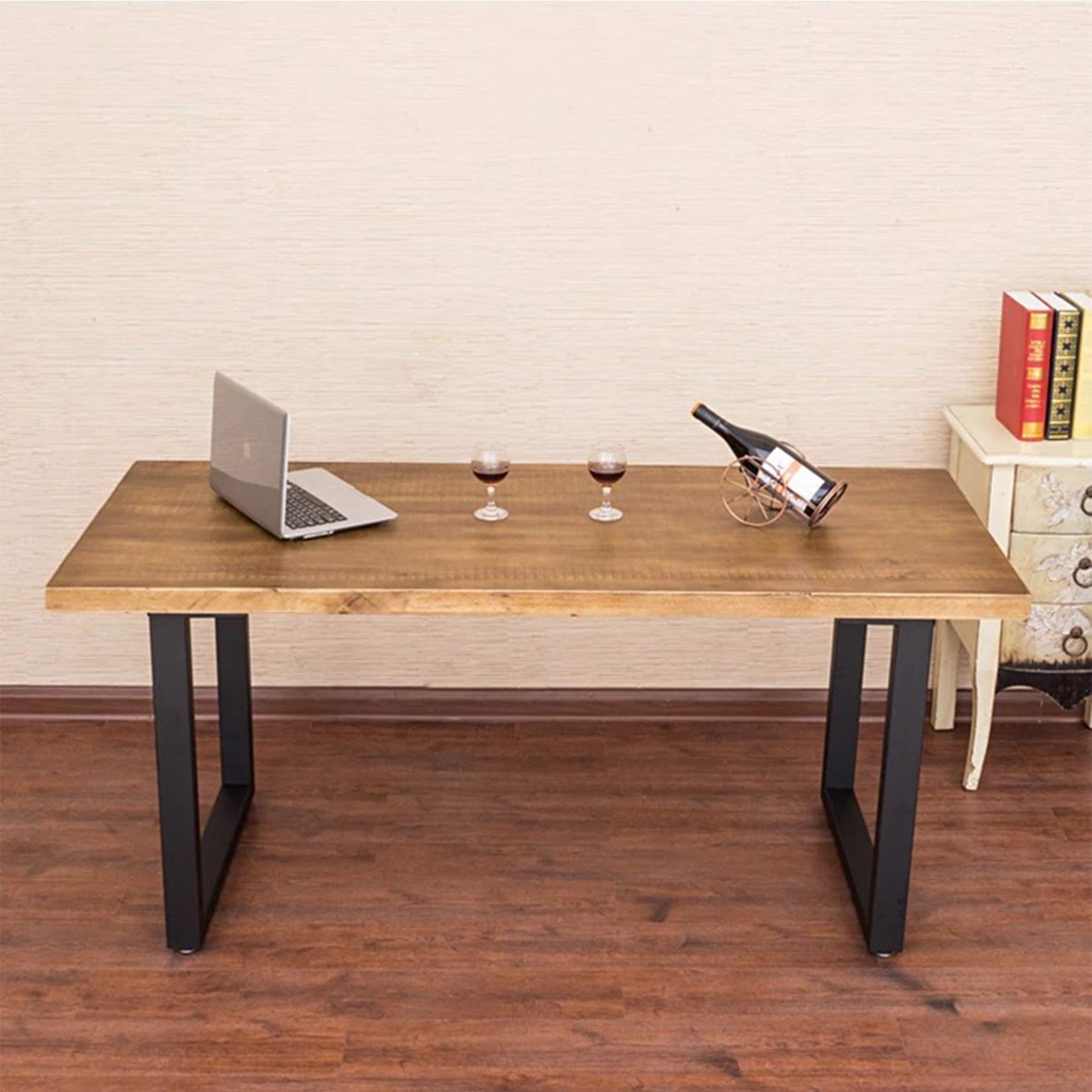 2 Pack Heavy Duty Industrial Rustic Metal Table Legs 28