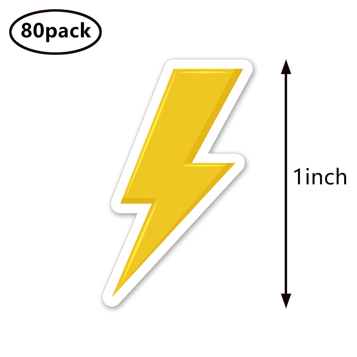80-Pack Lightning Weather Stickers for Scrapbooking, DIY Crafts, Kids Art Projects, Journals & Planners - Perfect for School Projects, Card Making, and Memory Books