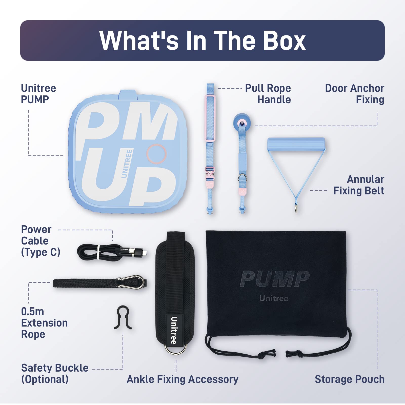 Unitree PUMP Pro Adjustable Cable Machine - Home Gym Equipment for Strength Training | Perfect for Full-Body Workouts & Small Spaces