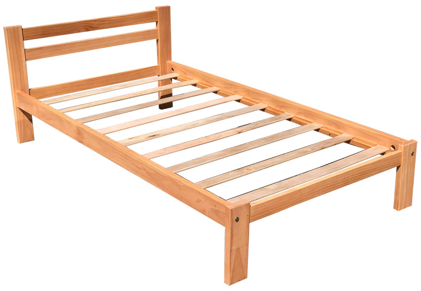 Amazonas Honey Pine Finish Twin Bed & Trundle - Solid Pine Wooden Trundle Bed with Hardwood Slats Support - Perfect for Boys, Girls & Kids Bedroom - Durable Wooden Bed Frame for Sleepovers & Small Spaces