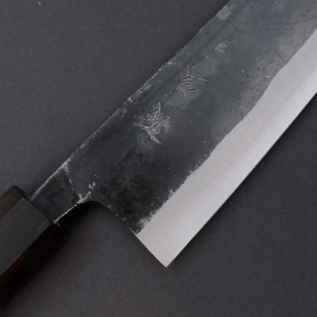 Premium Ishizuchi Blue #2 Kurouchi Santoku Knife 165mm (6.5