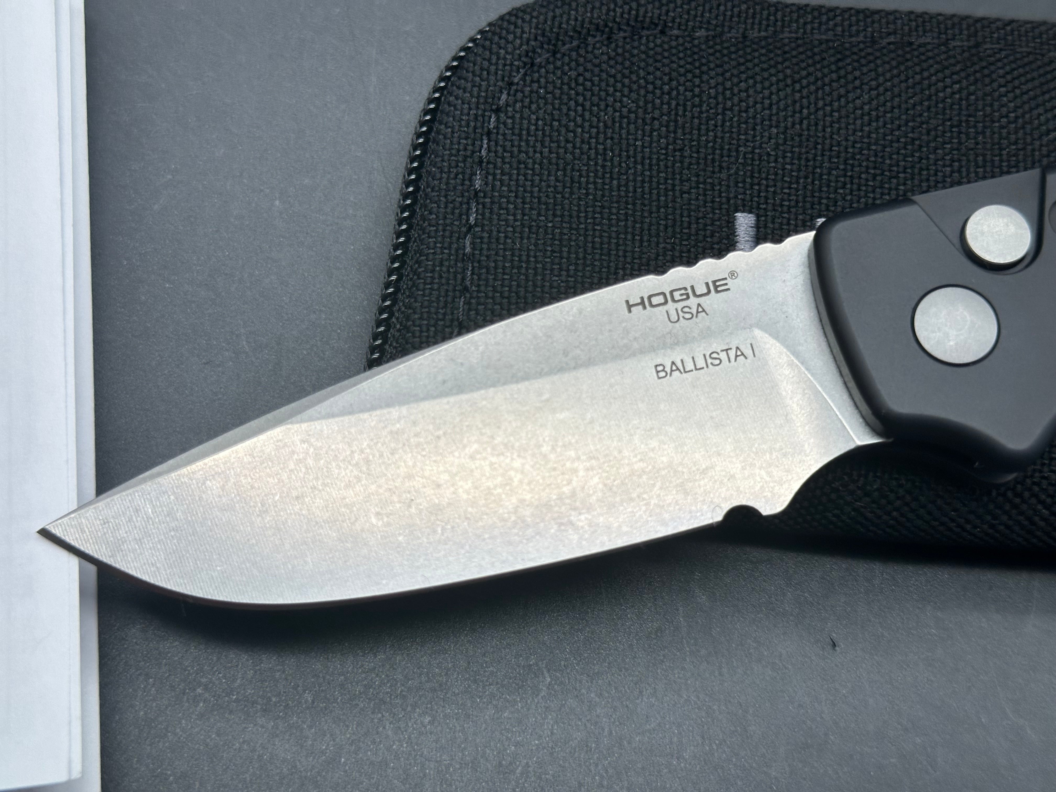 Hogue Ballista Drop Point Automatic Knife - 3.5