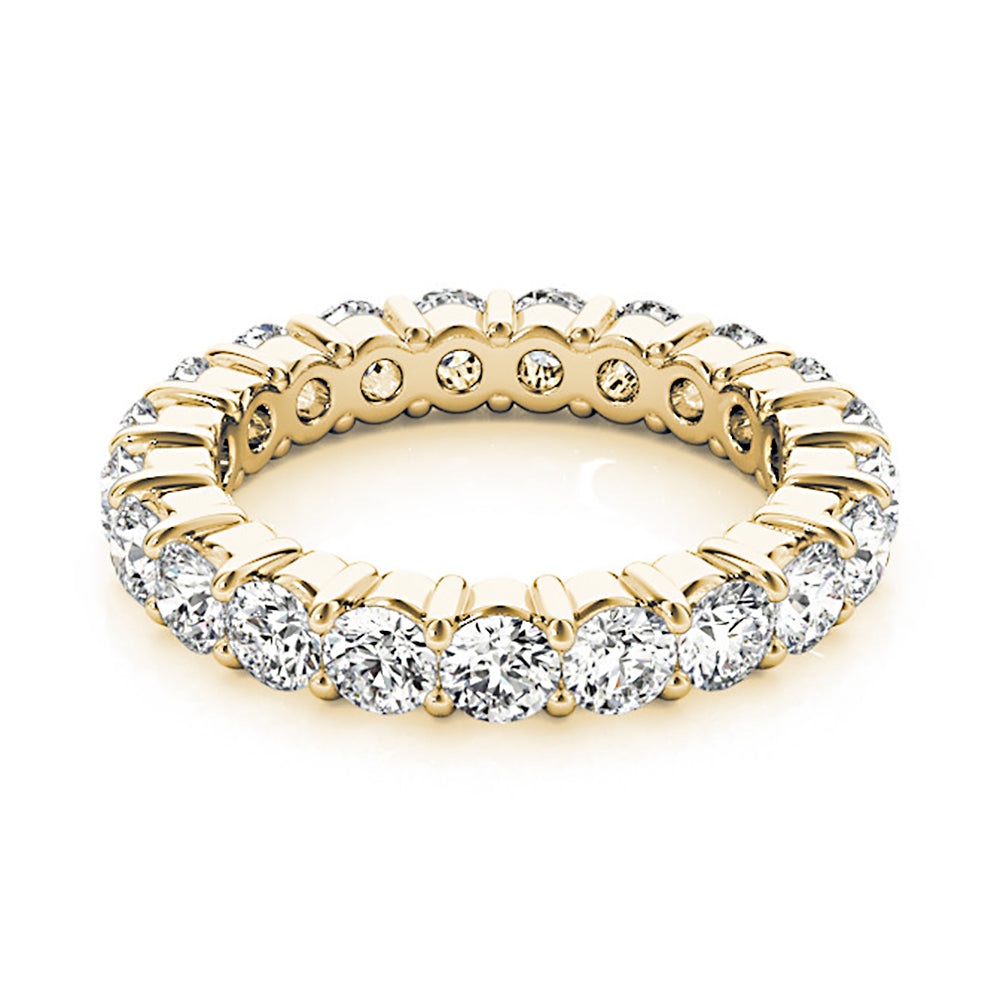 3.0 Carat Round Diamond Eternity Ring for Women - 14K White Gold Wedding Band, Anniversary Gift for Her - Perfect for Engagement, Proposal & Special Occasions