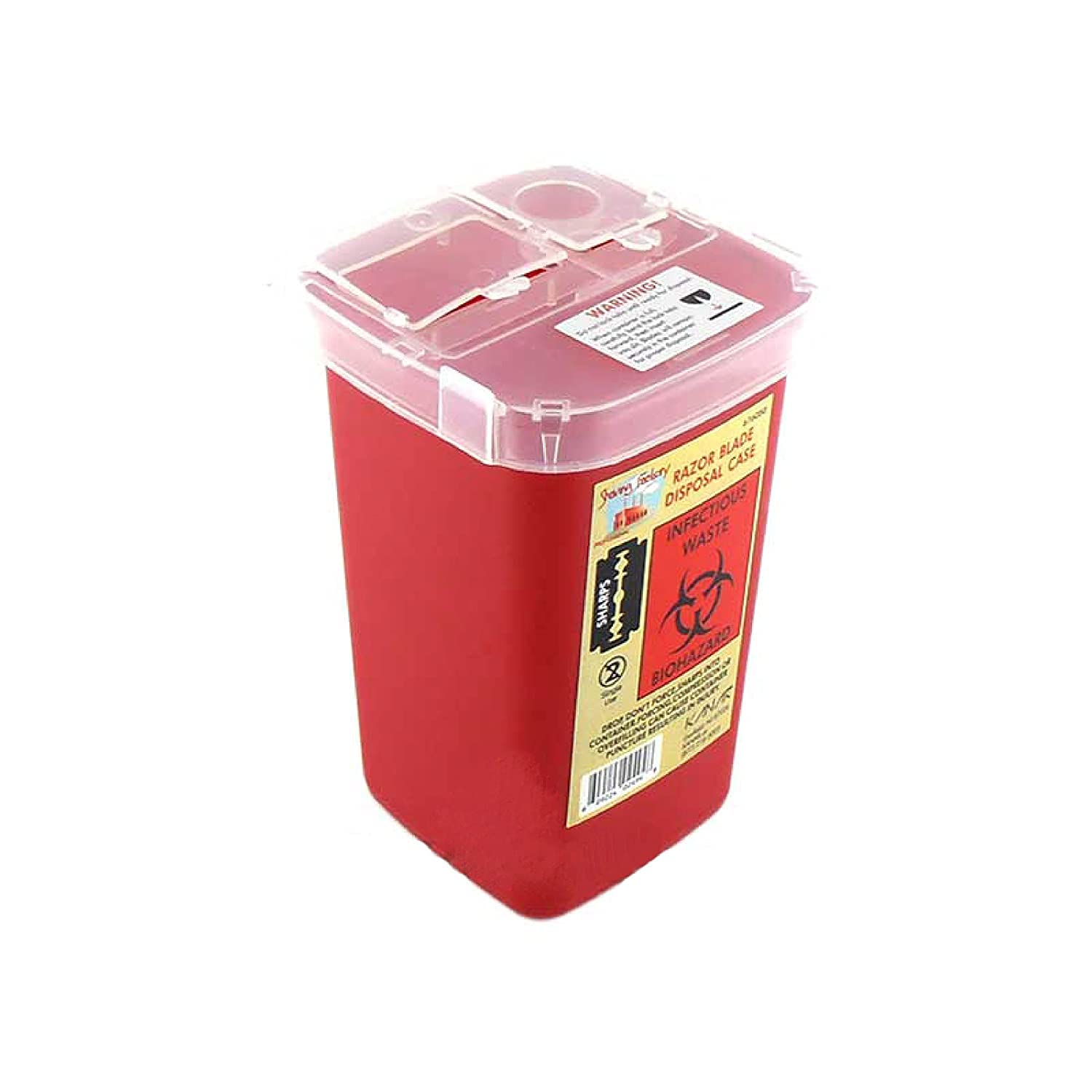 The Shave Factory Blade Dispenser - 12 Pack | Safe Razor Blade & Needle Disposal Container for Home, Salon & Tattoo Studios | Durable Sharps Waste Storage Solution