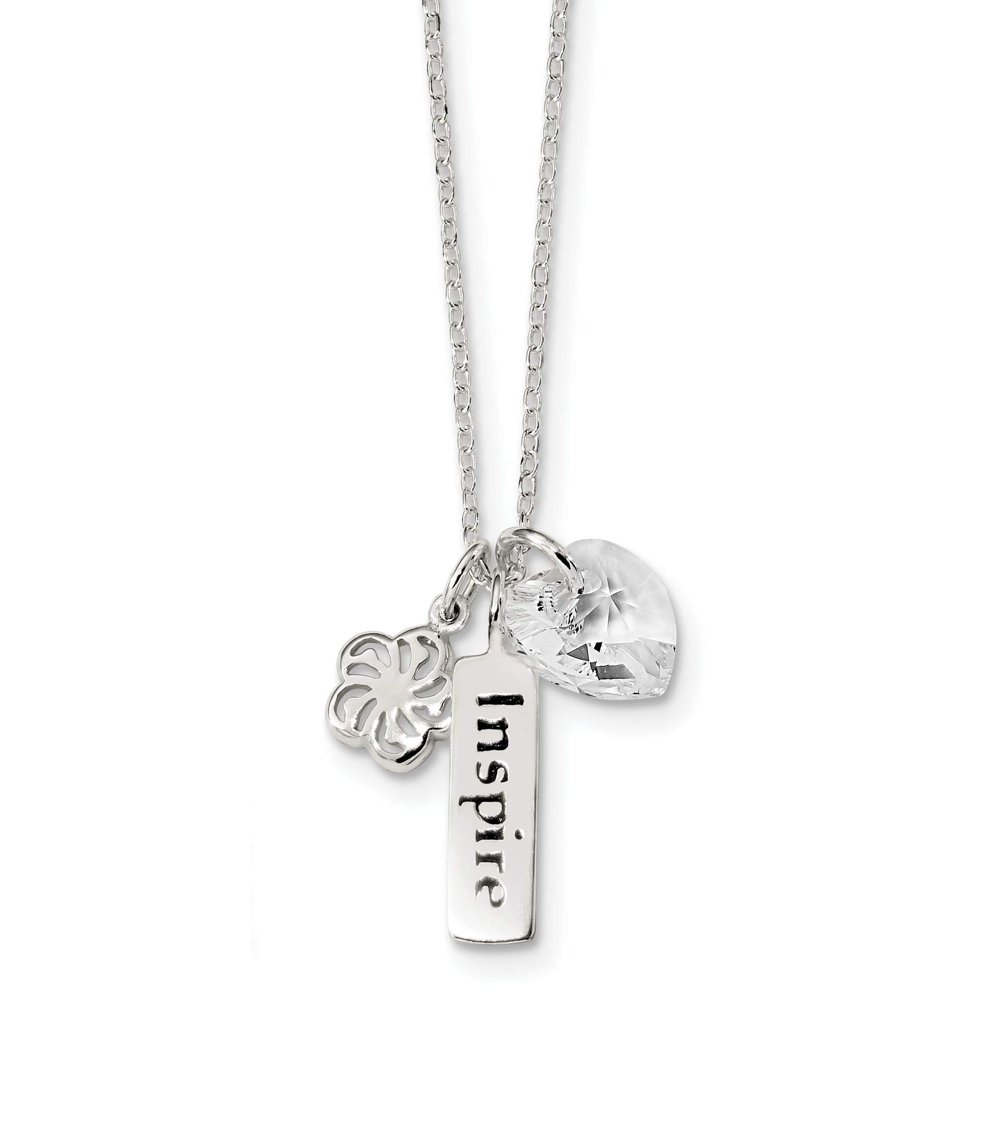 Sterling Silver Enameled Swarovski Crystal Heart Charm Necklace - Elegant Jewelry Gift for Women, Perfect for Valentine's Day, Anniversary & Special Occasions