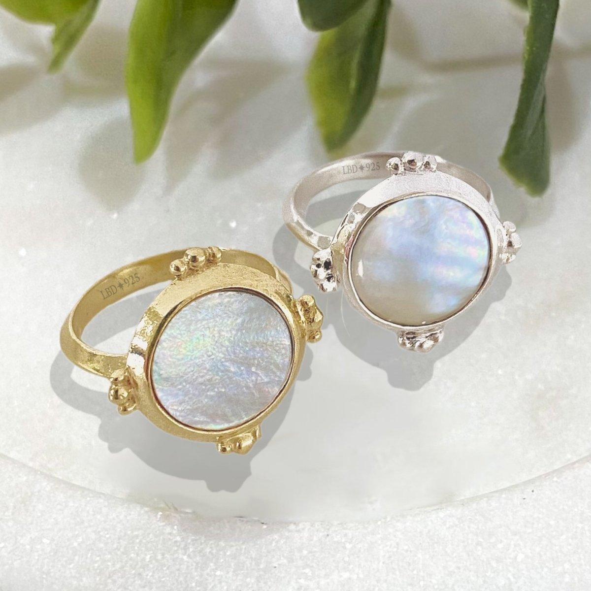 Laihas Enchanted Mother of Pearl Ring - Sterling Silver Jewelry for Women | Elegant Gift for Birthday, Anniversary & Special Occasions