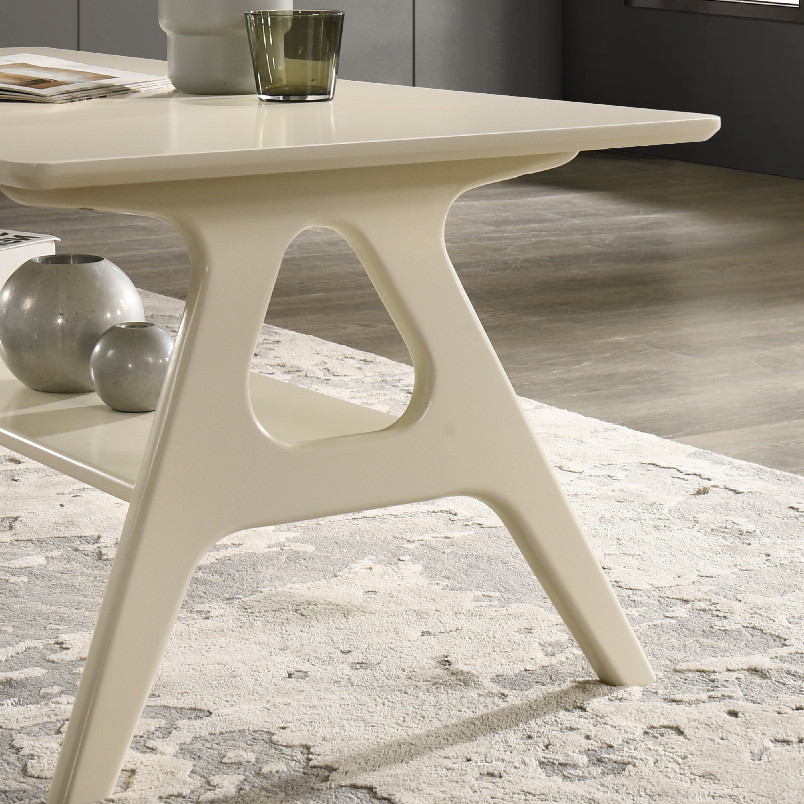 Roundhill Furniture Arona 3-Piece Coffee Table Set - Modern Coffee Table with 2 Matching End Tables for Living Room, Lounge & Home Decor